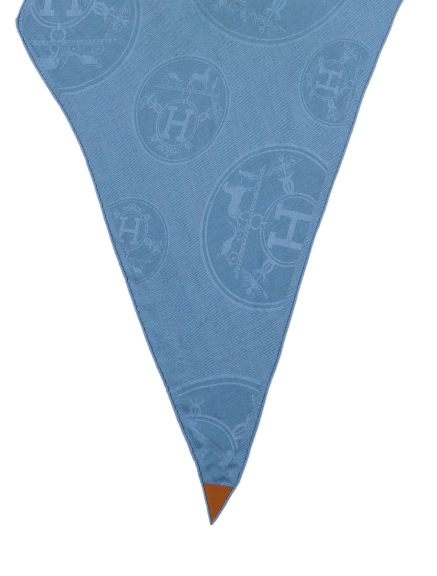 Hermès New Libris Losange Cashmere Triangle Scarf