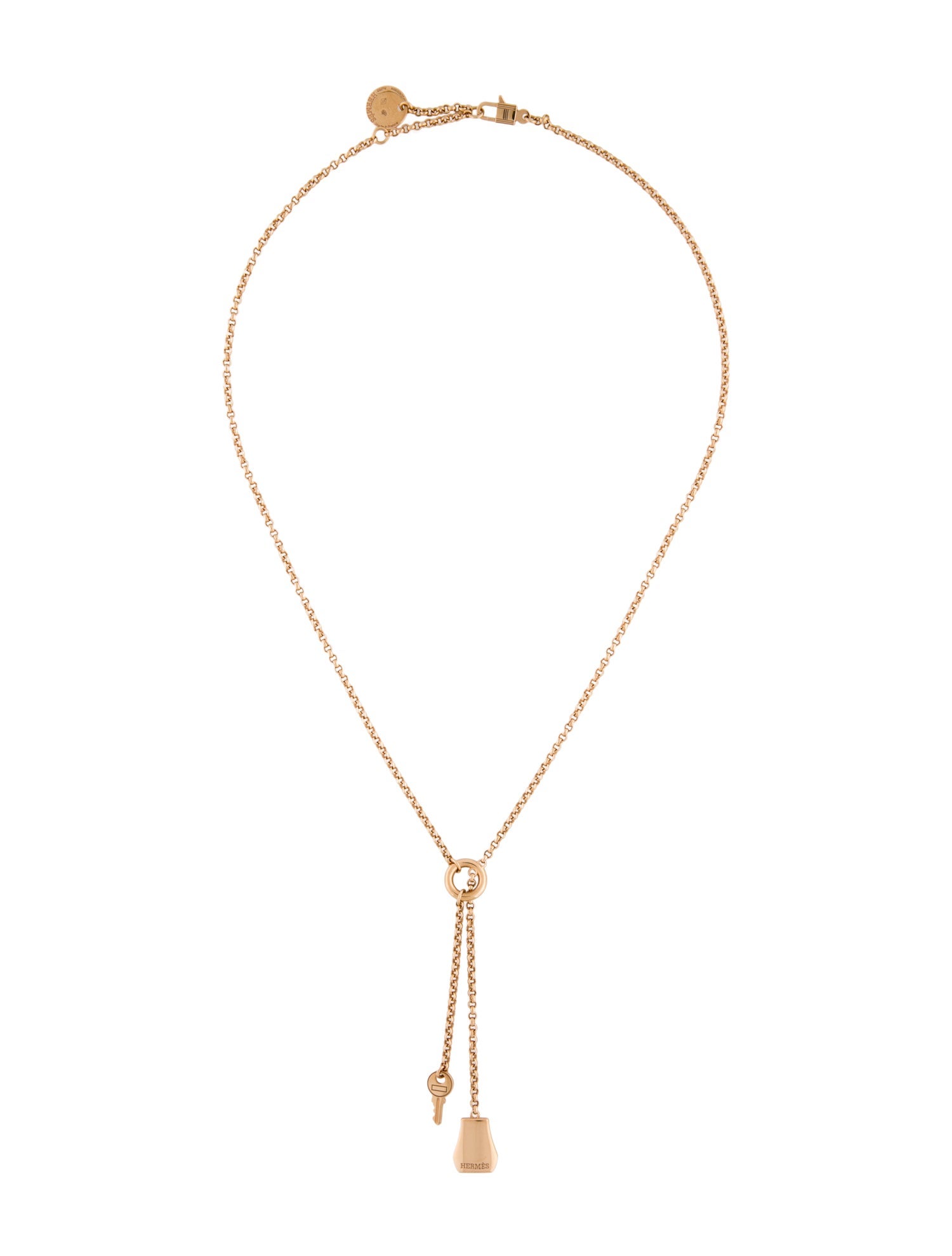 Hermès 18K Small Kelly Clochette Necklace