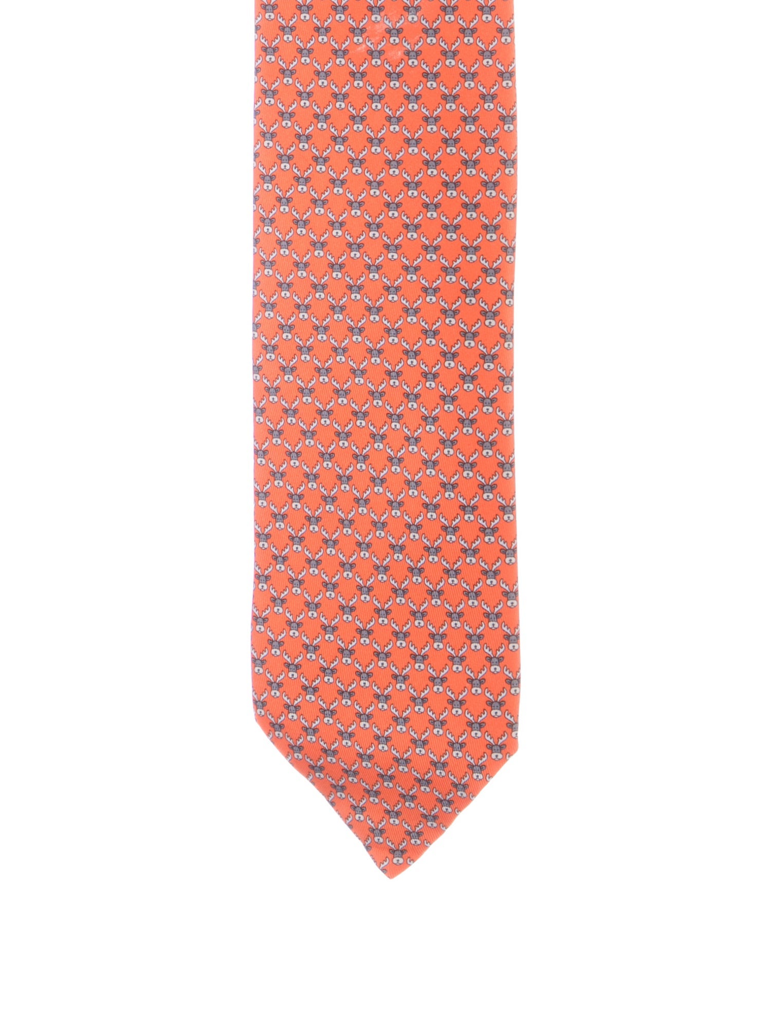 Hermès Silk Pattern Print Tie