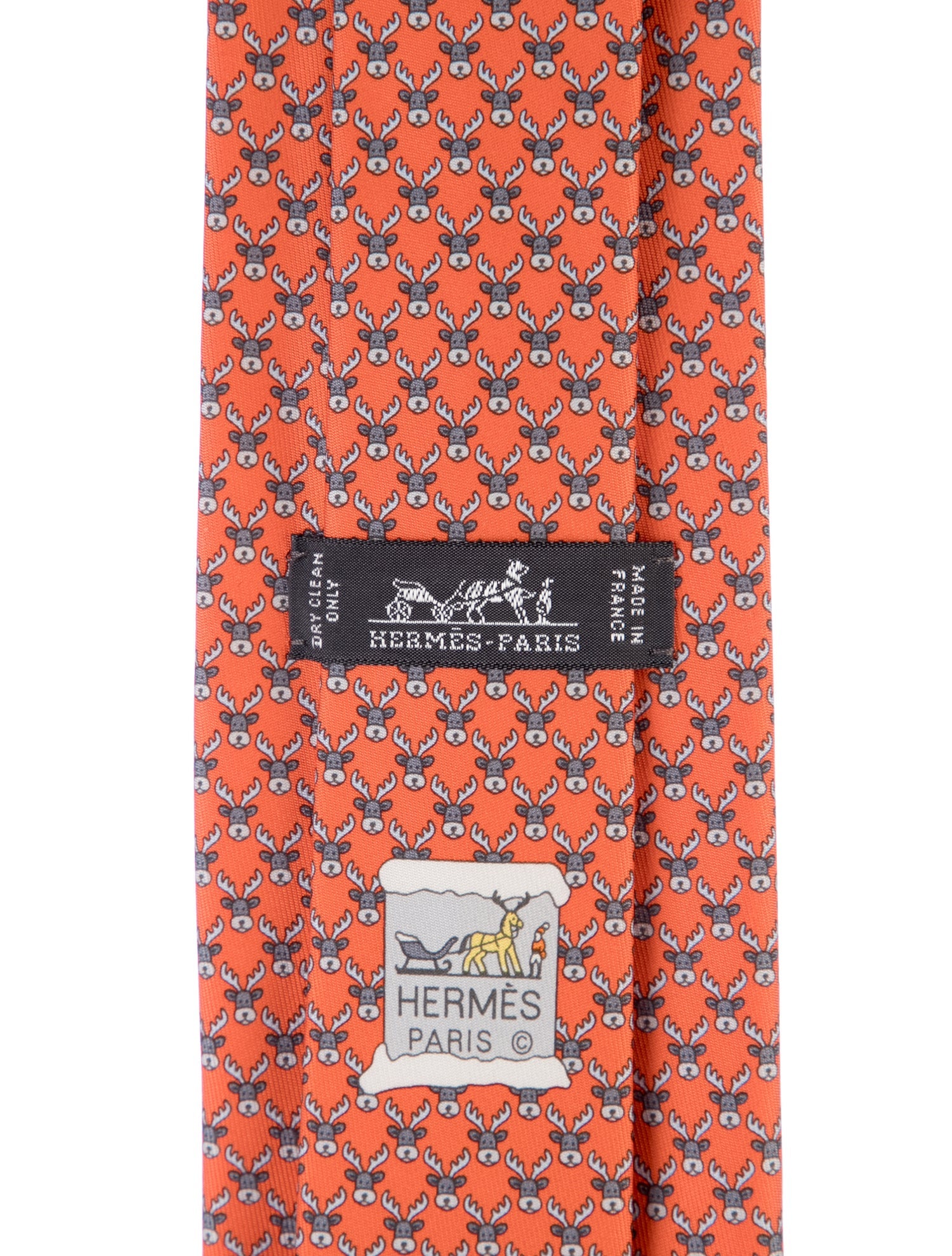 Hermès Silk Pattern Print Tie