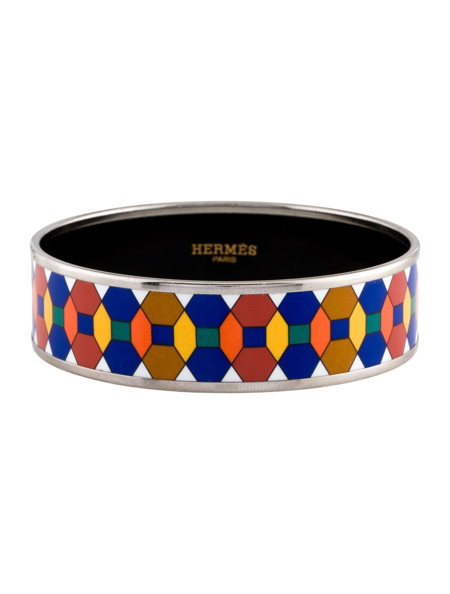 Hermès Enamel Wide Bangle Bracelet