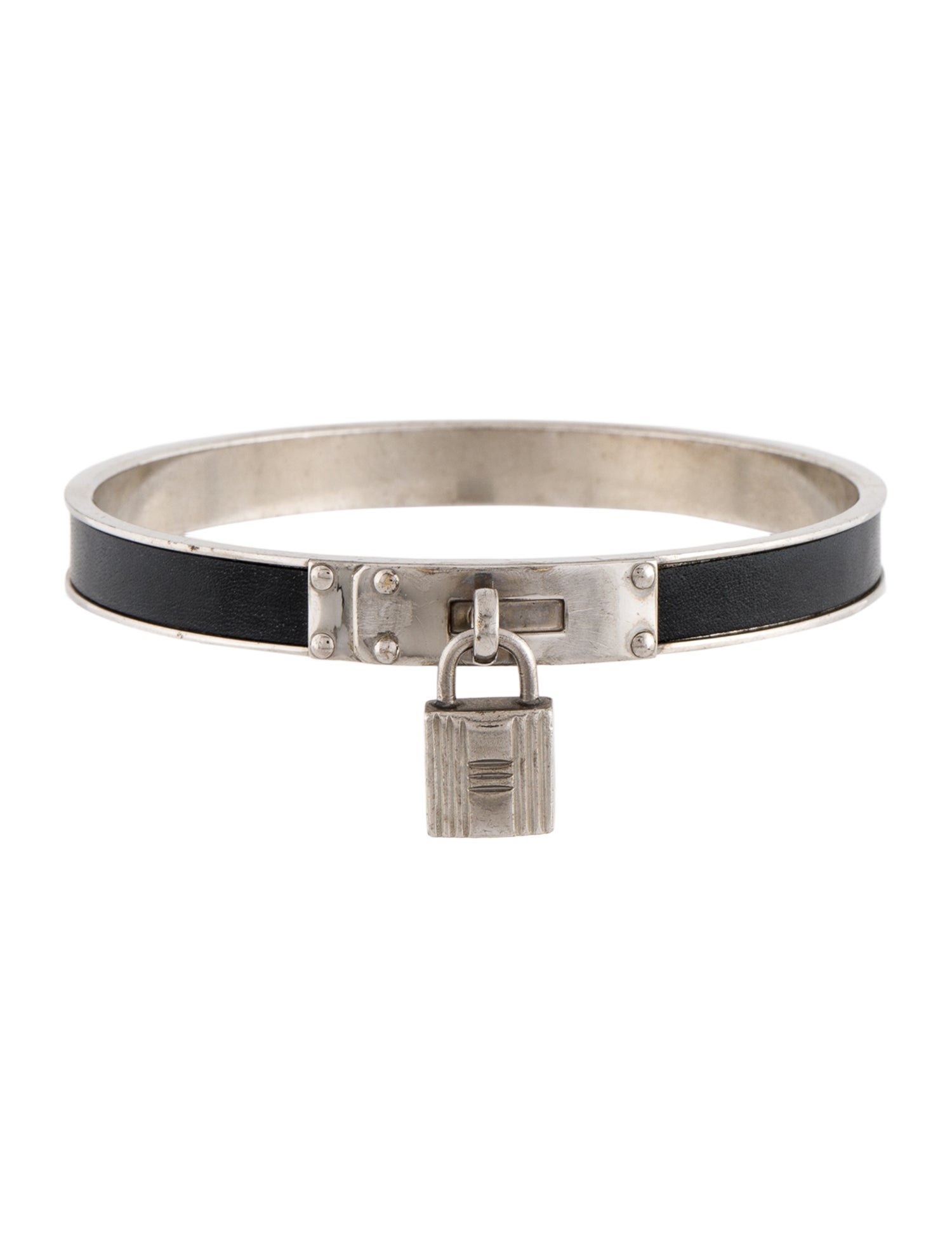 Hermès Vintage Leather Kelly Cadena H Lock Bracelet