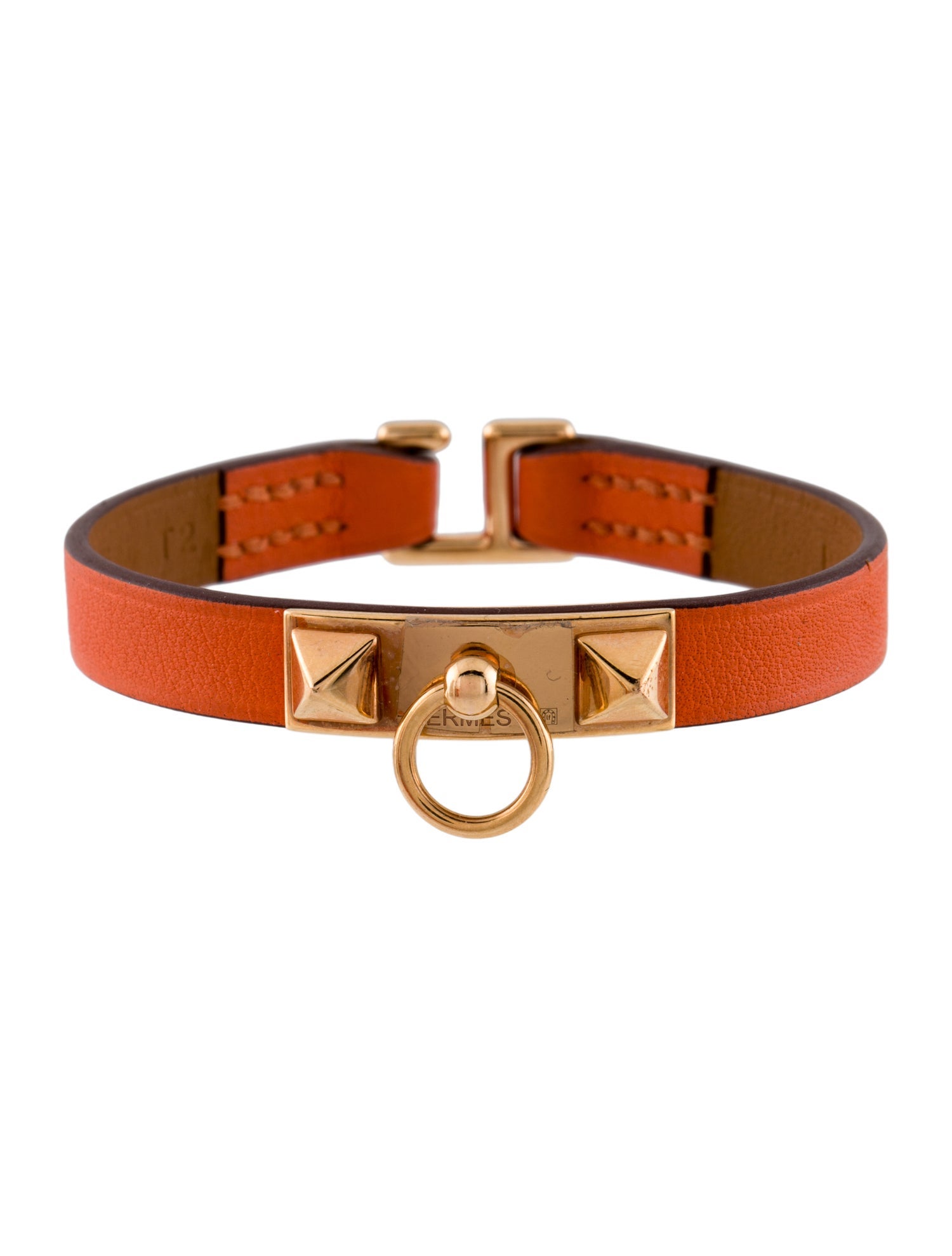 Hermès Leather Rivale Mini Bracelet