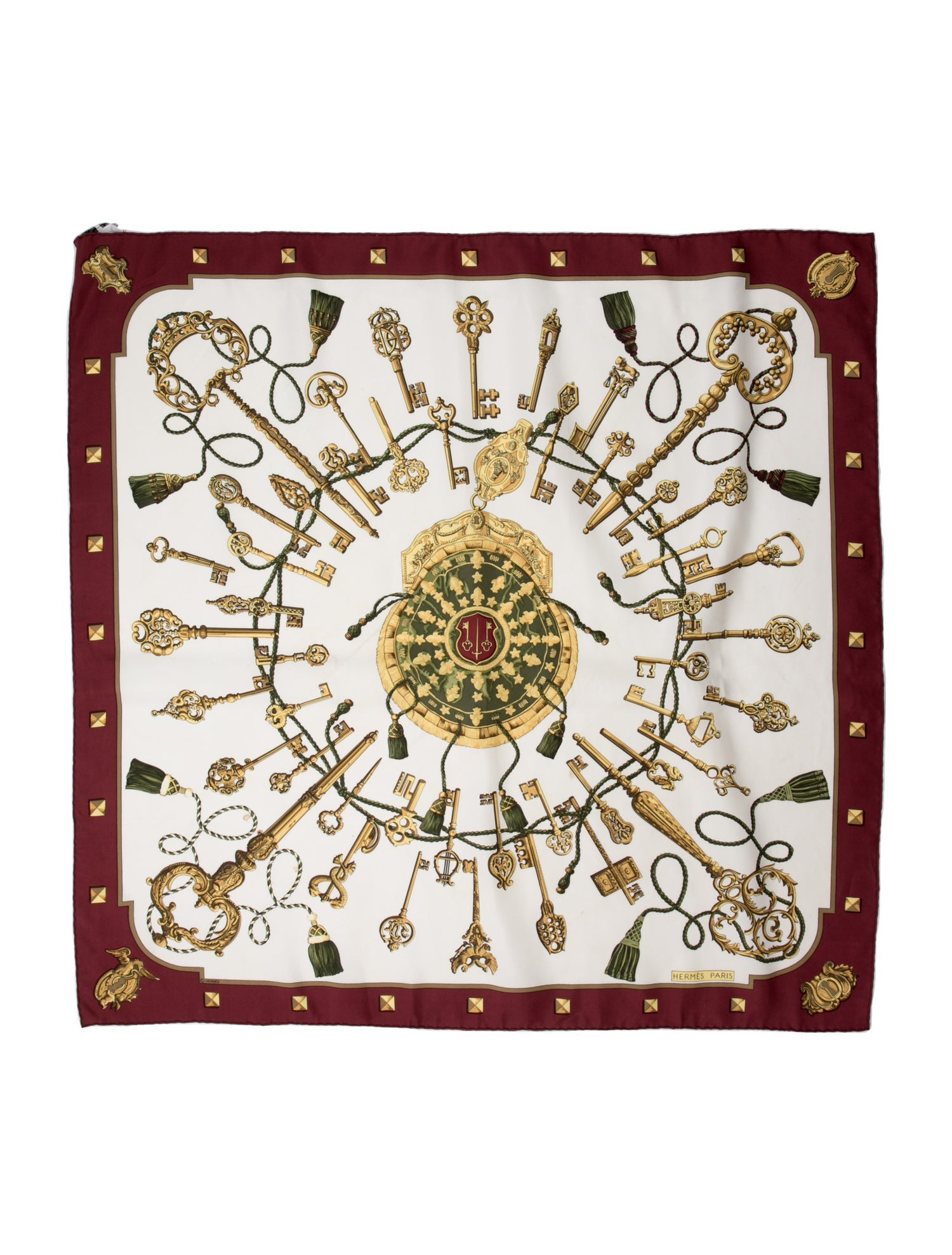 Hermès Les Clés Silk Scarf