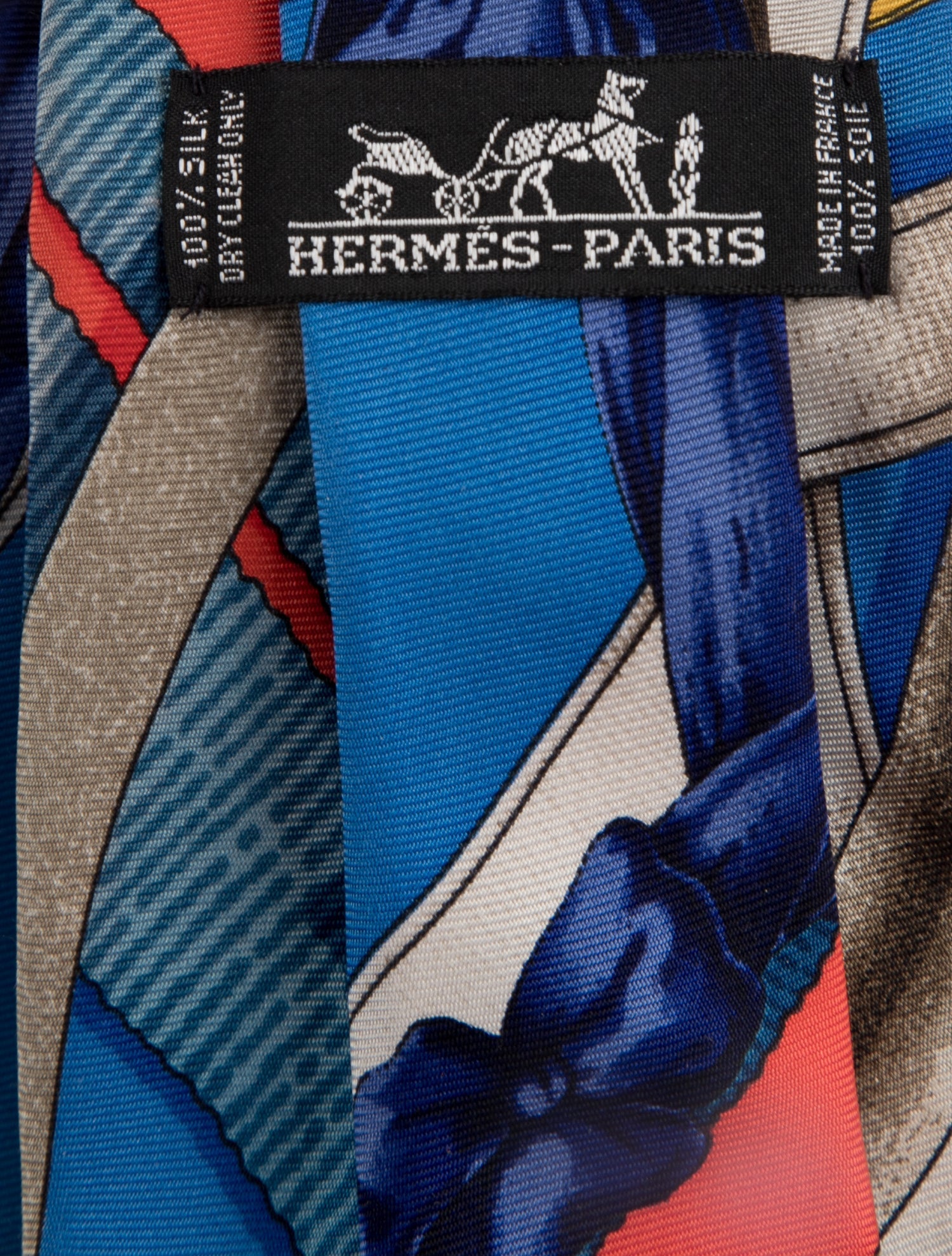 Hermès Pattern Print Silk Tie