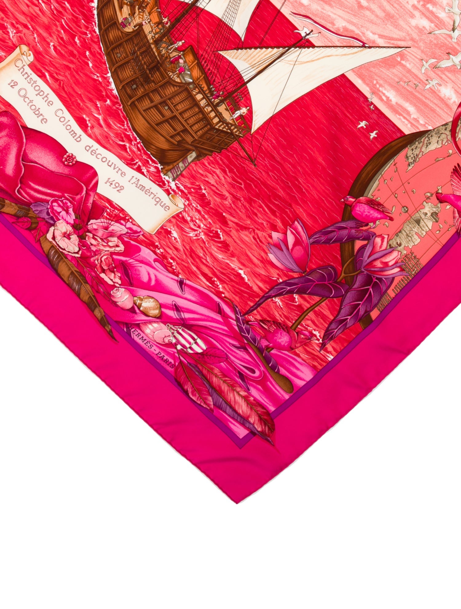 Hermès Christophe Colomb Découvre l'Amerique Silk Scarf
