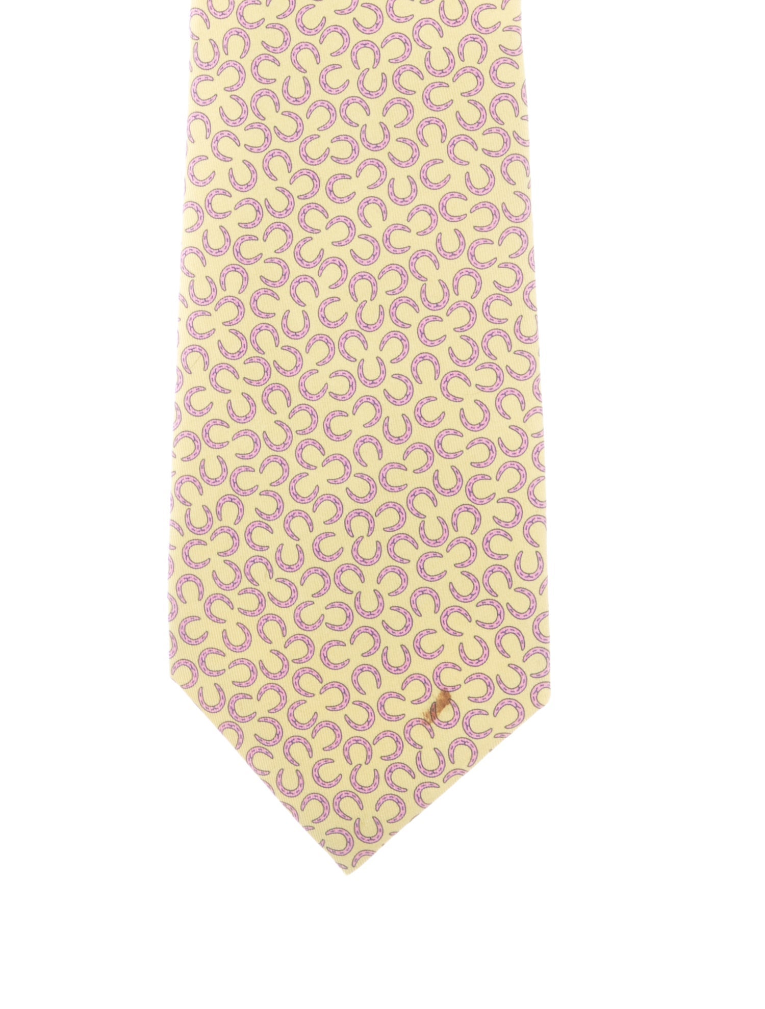 Hermès Pattern Print Silk Tie