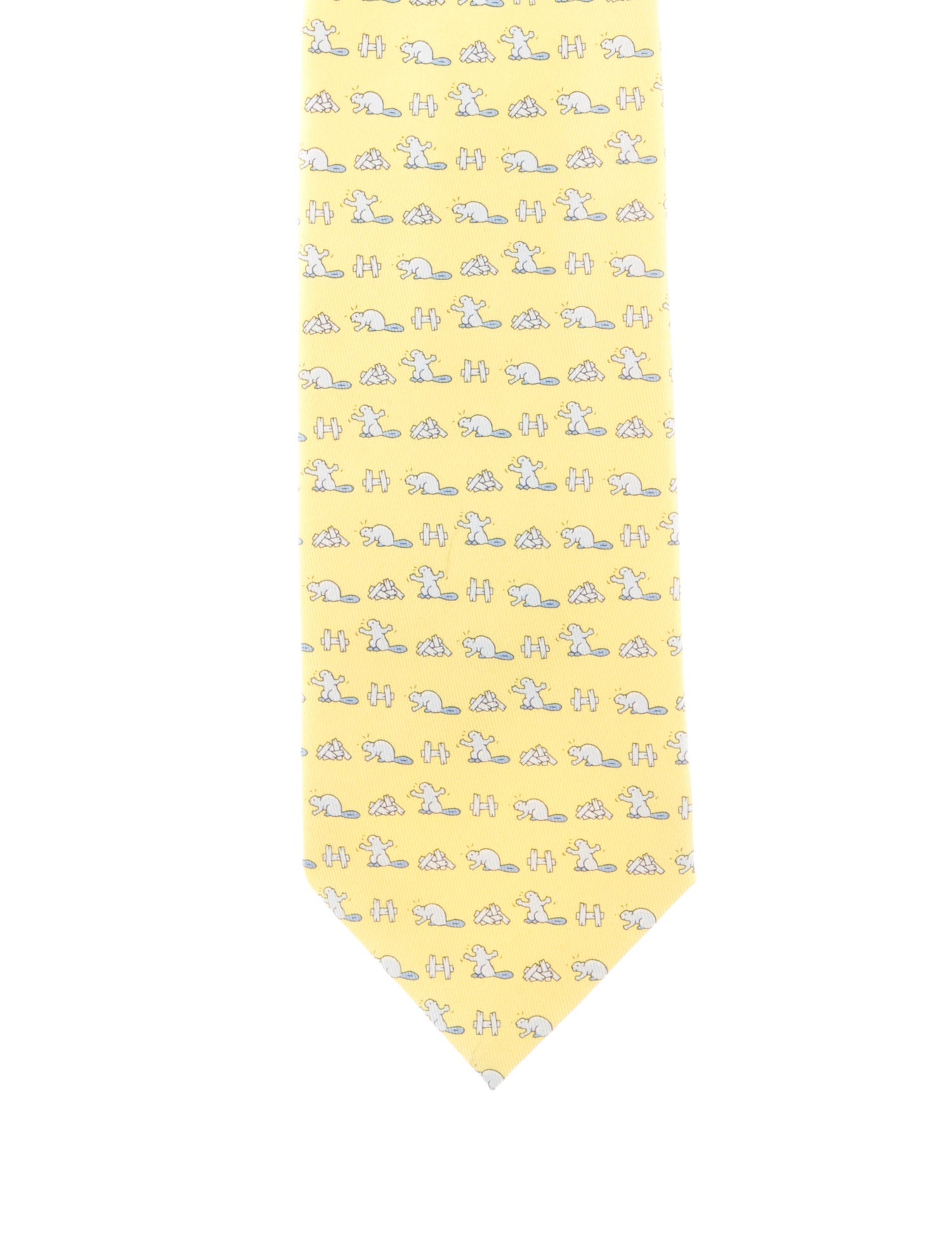 Hermès Pattern Print Silk Tie