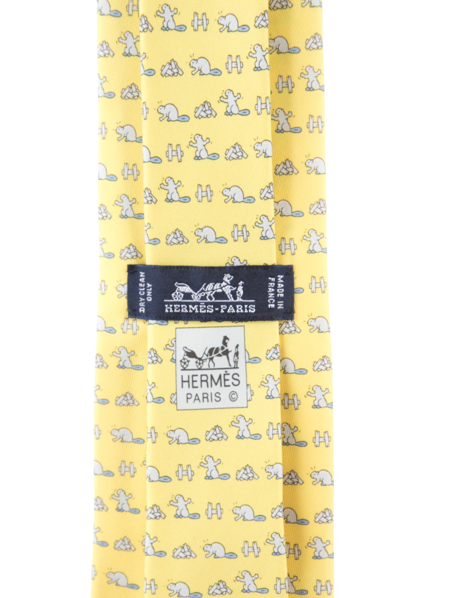 Hermès Pattern Print Silk Tie