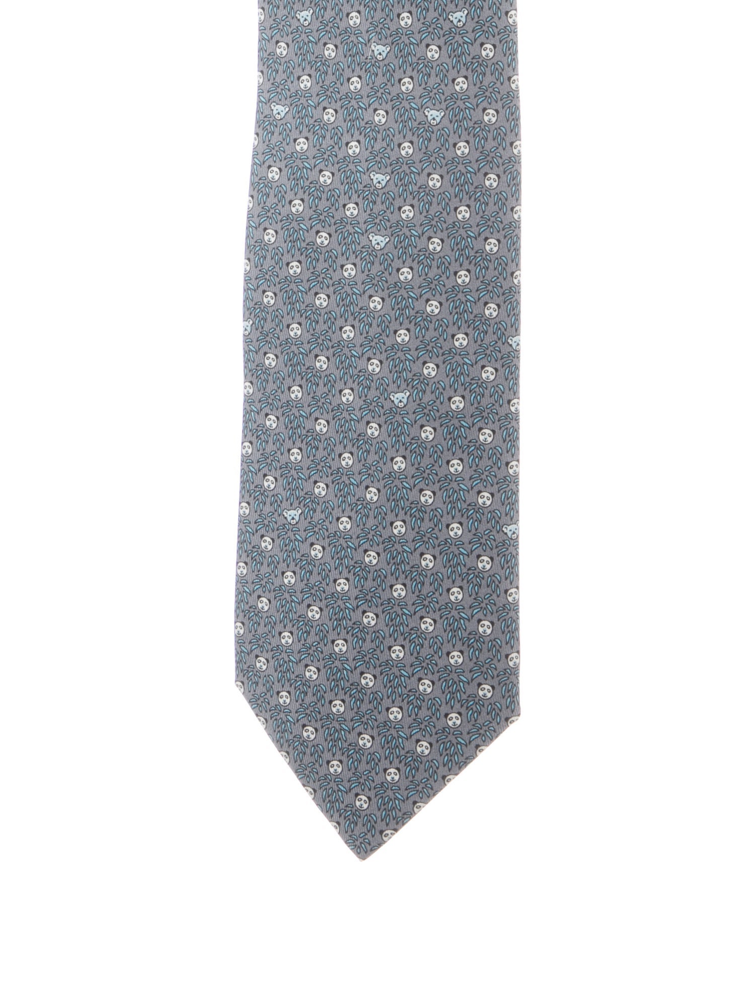 Hermès Pattern Print Silk Tie