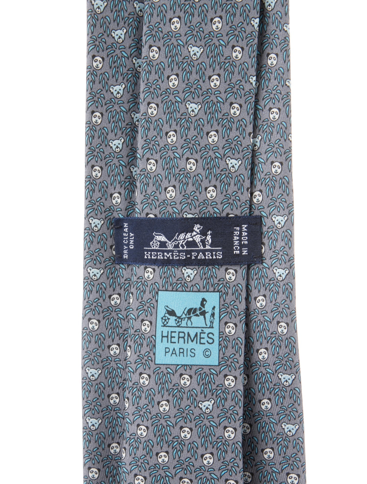 Hermès Pattern Print Silk Tie