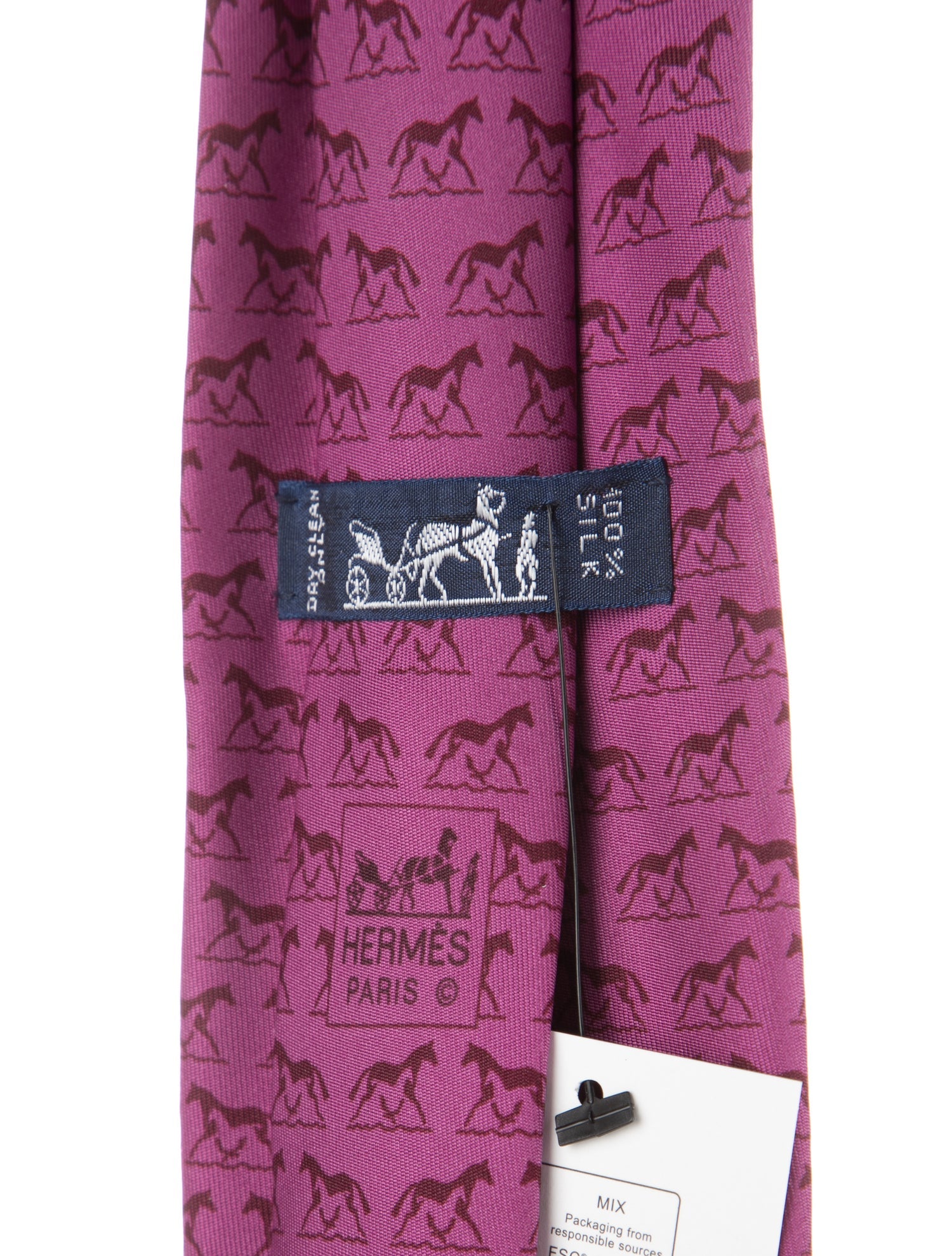 Hermès Pattern Print Silk Tie