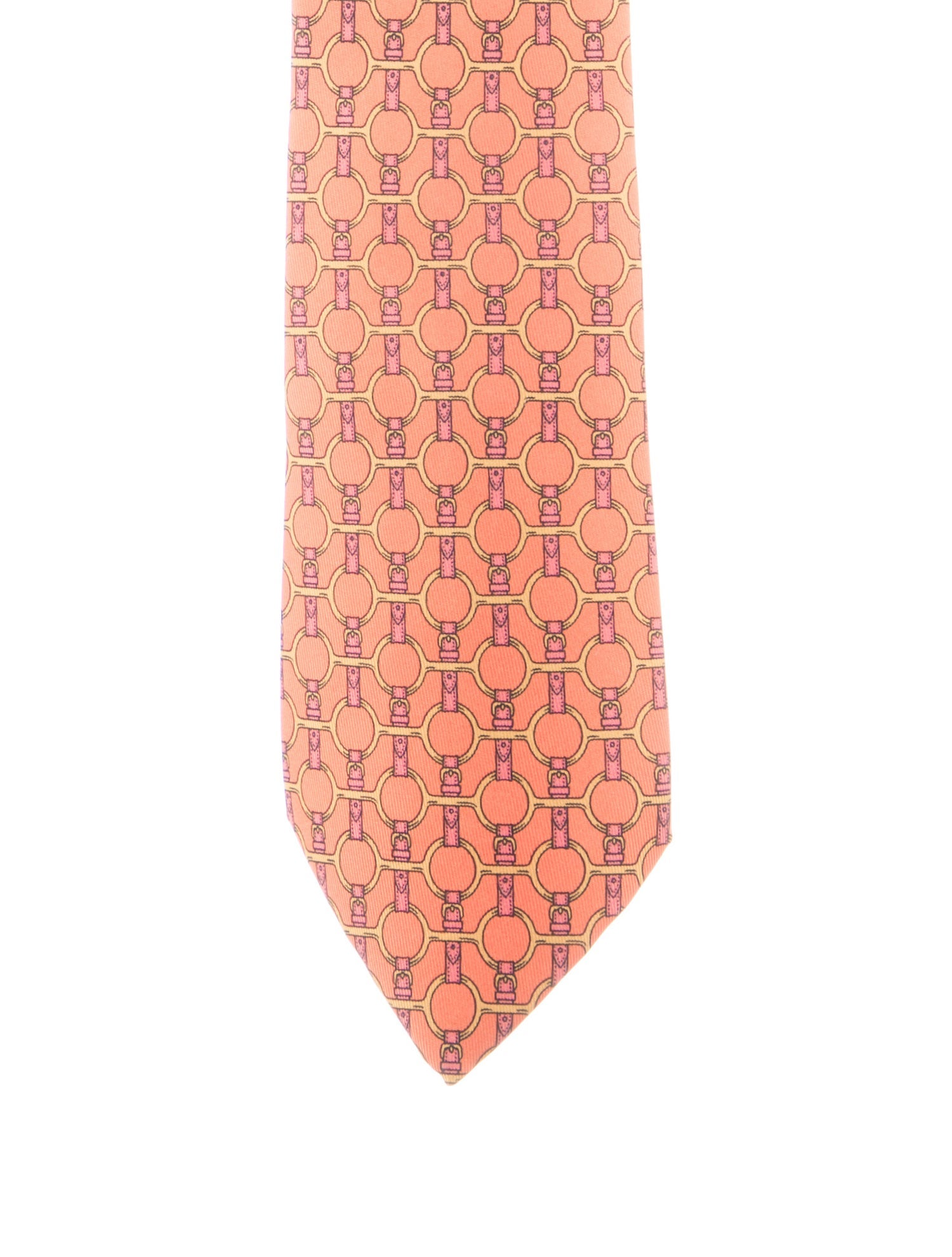 Hermès Pattern Print Silk Tie
