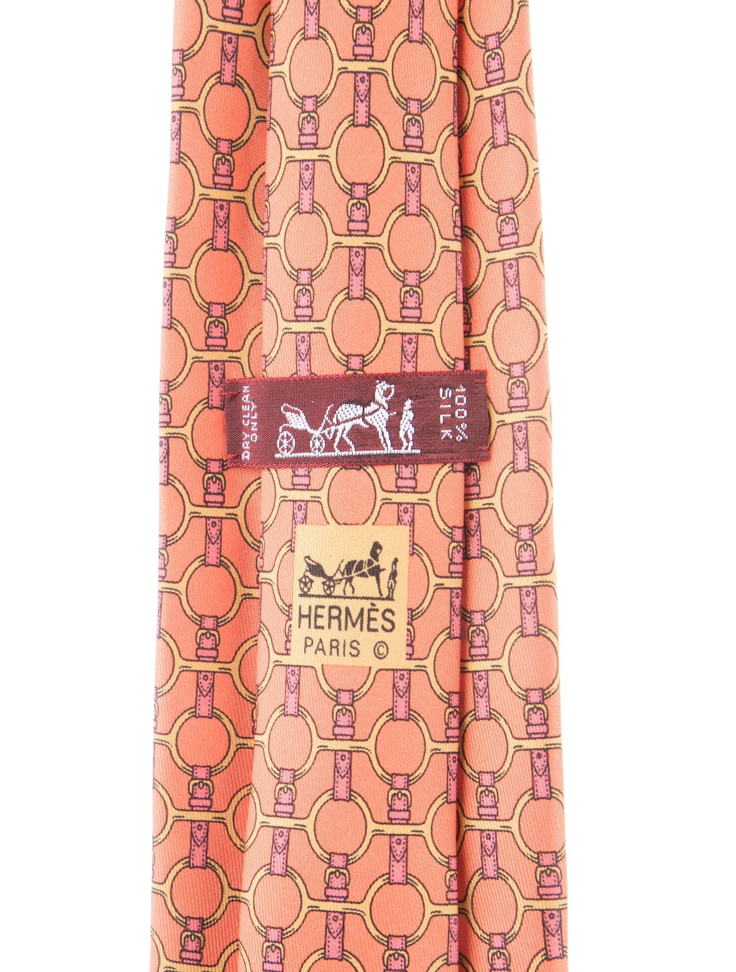 Hermès Pattern Print Silk Tie