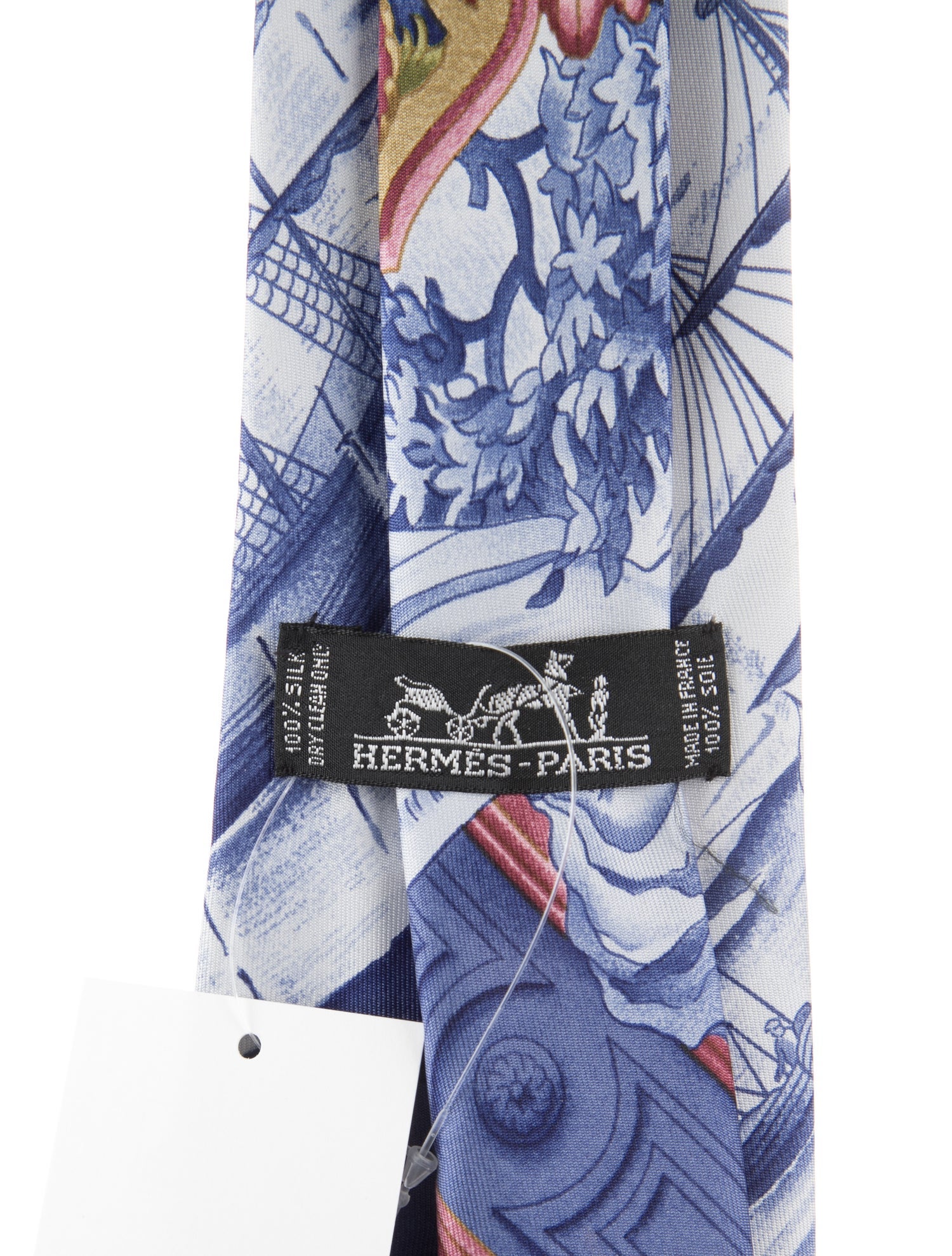 Hermès Pattern Print Silk Tie