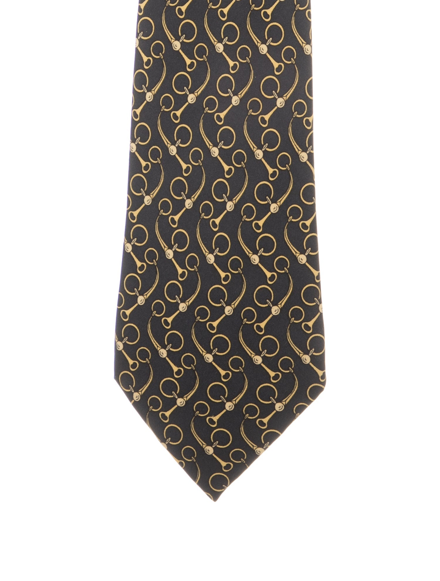 Hermès Pattern Print Silk Tie