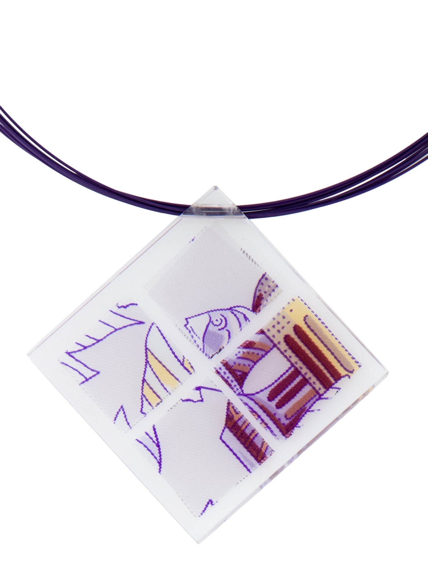 Hermès Plastic Bijouterie Fantaisie Pendant Necklace