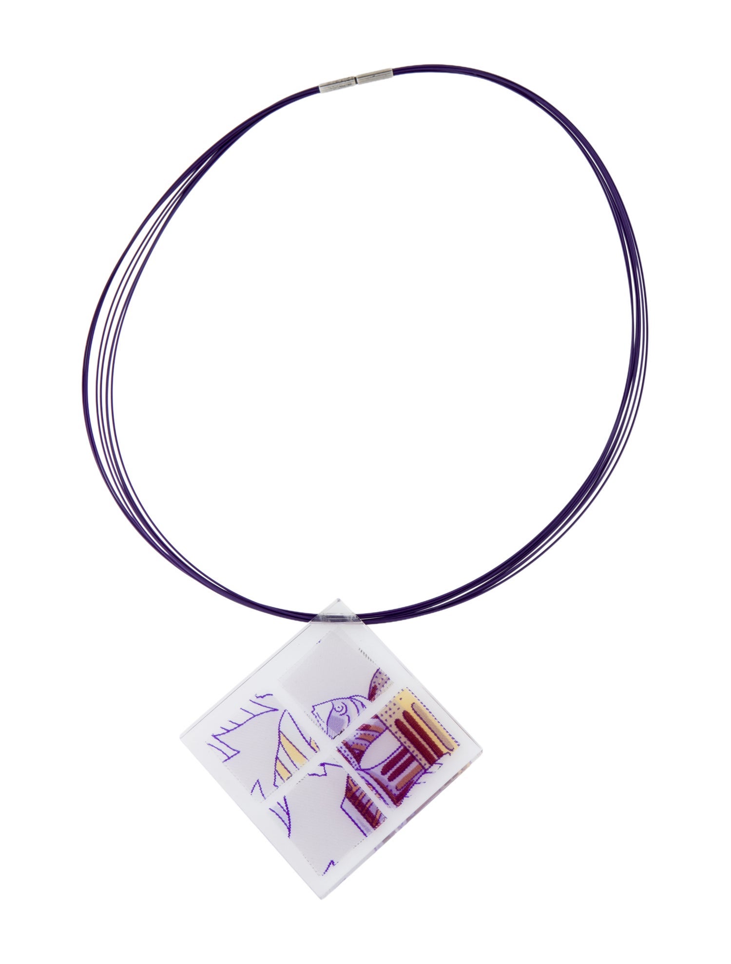 Hermès Plastic Bijouterie Fantaisie Pendant Necklace