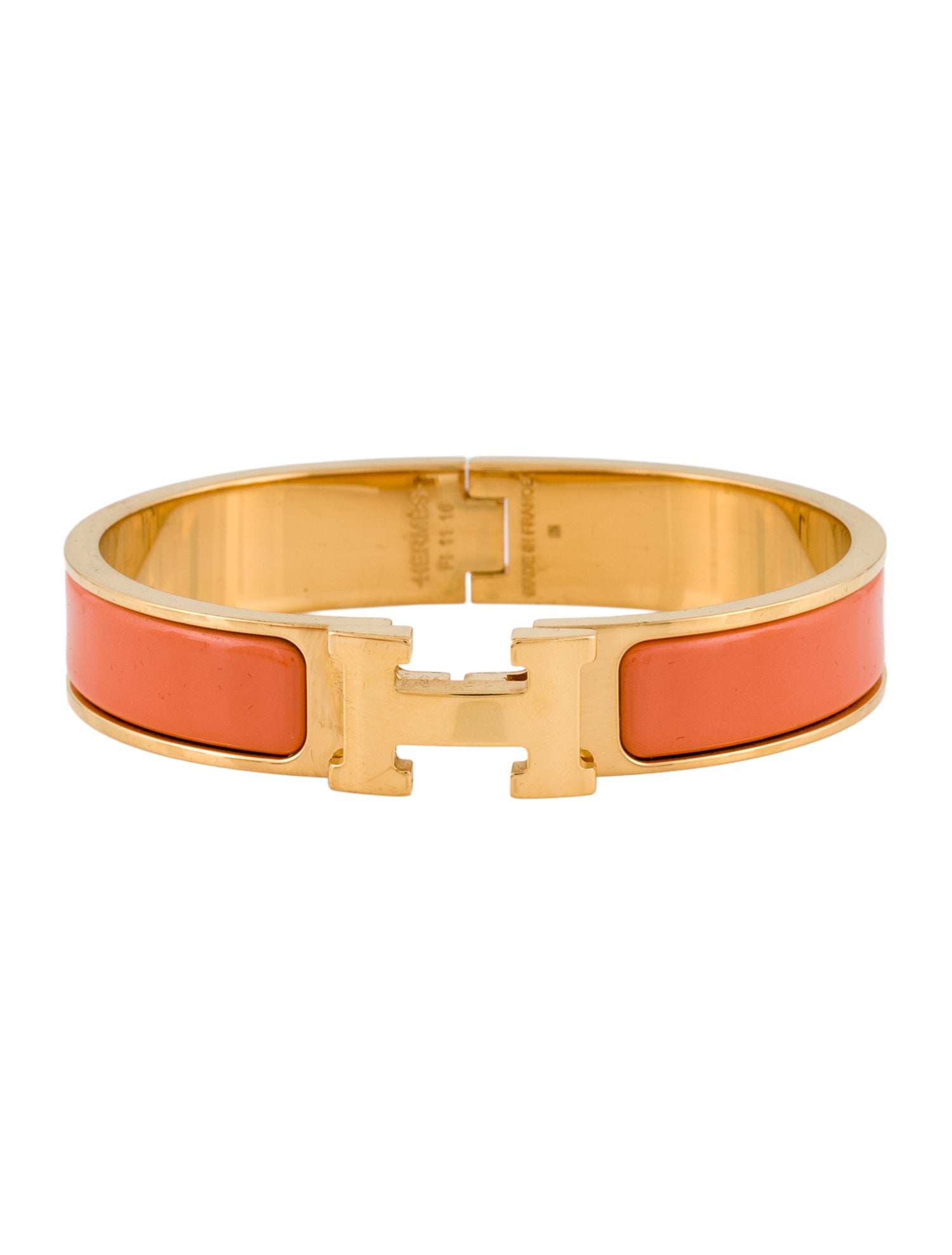 Hermès Enamel Clic H Bangle Bracelet
