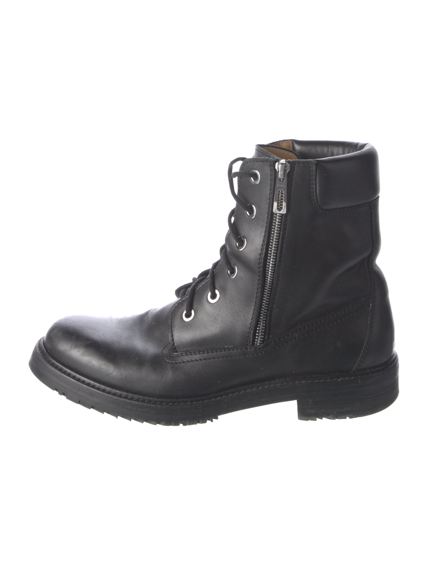 Hermès H Logo Leather Lace-Up Boots