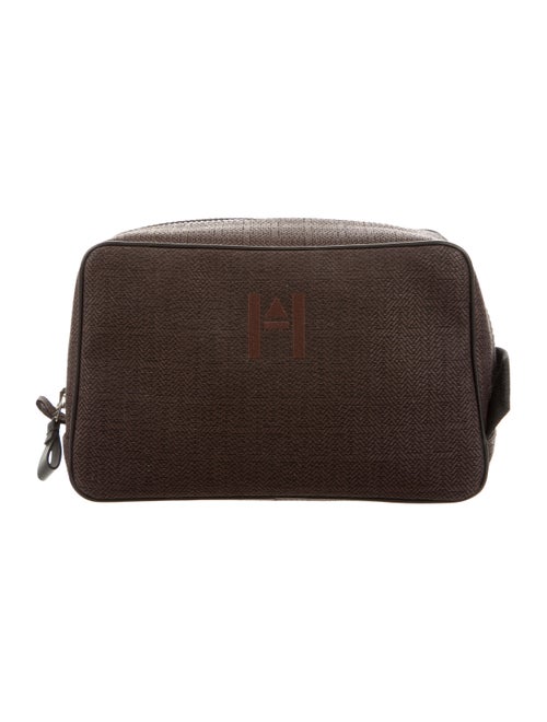 Hermès Herringbone Toiletry Bag Bags HER82010 The RealReal