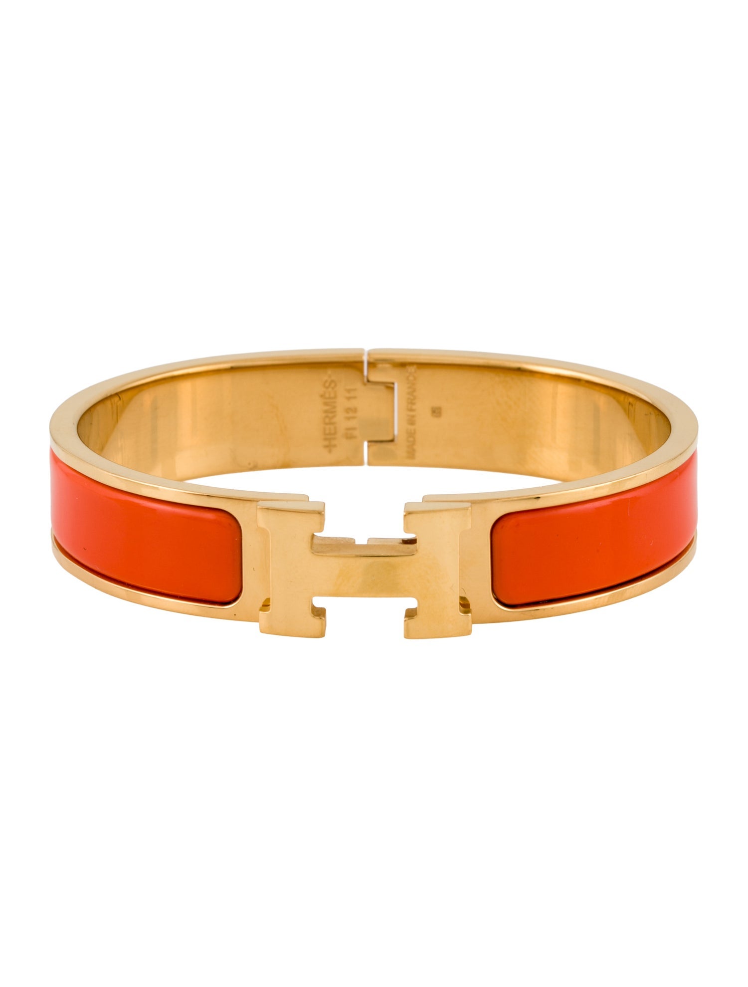 Hermès Enamel Clic H Bangle Bracelet