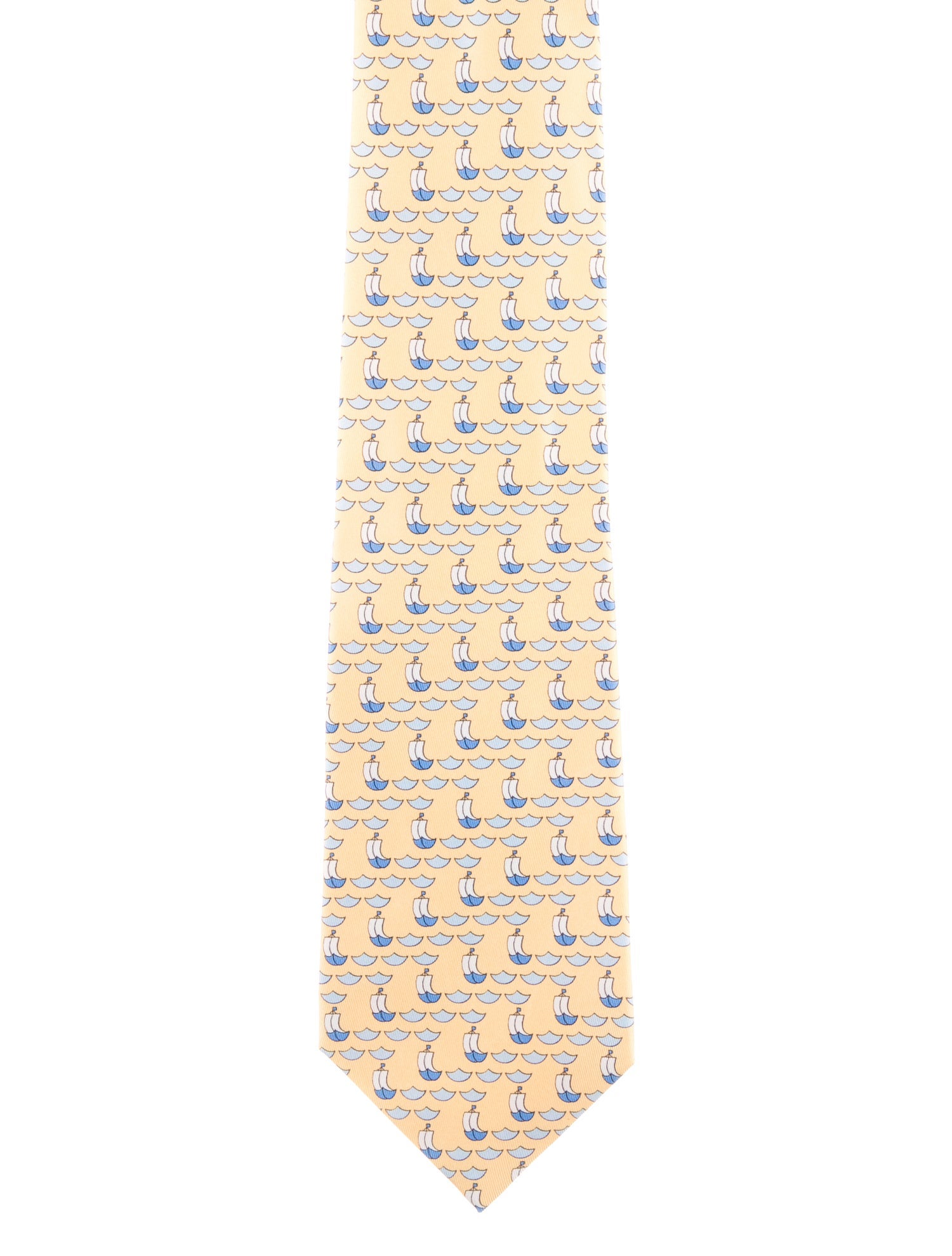 Hermès Pattern Print Silk Tie