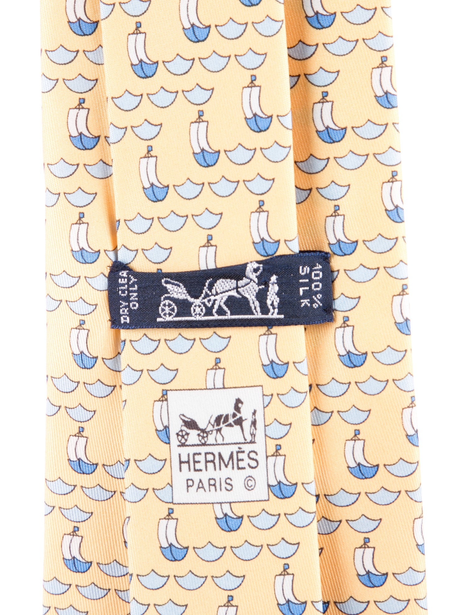 Hermès Pattern Print Silk Tie