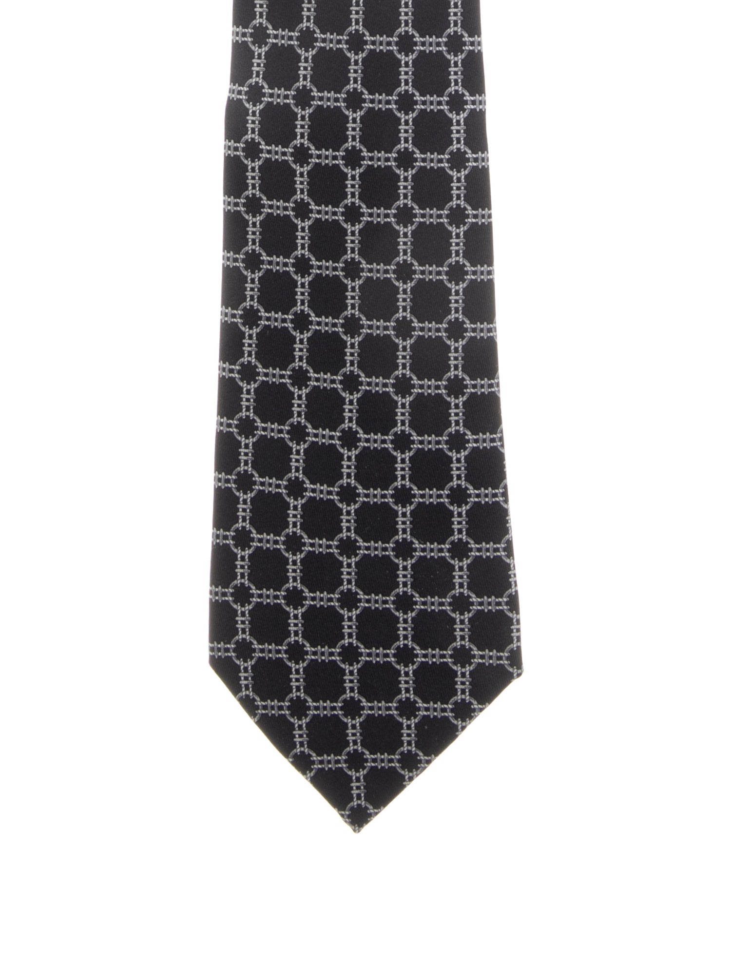 Hermès Patterned Silk Tie