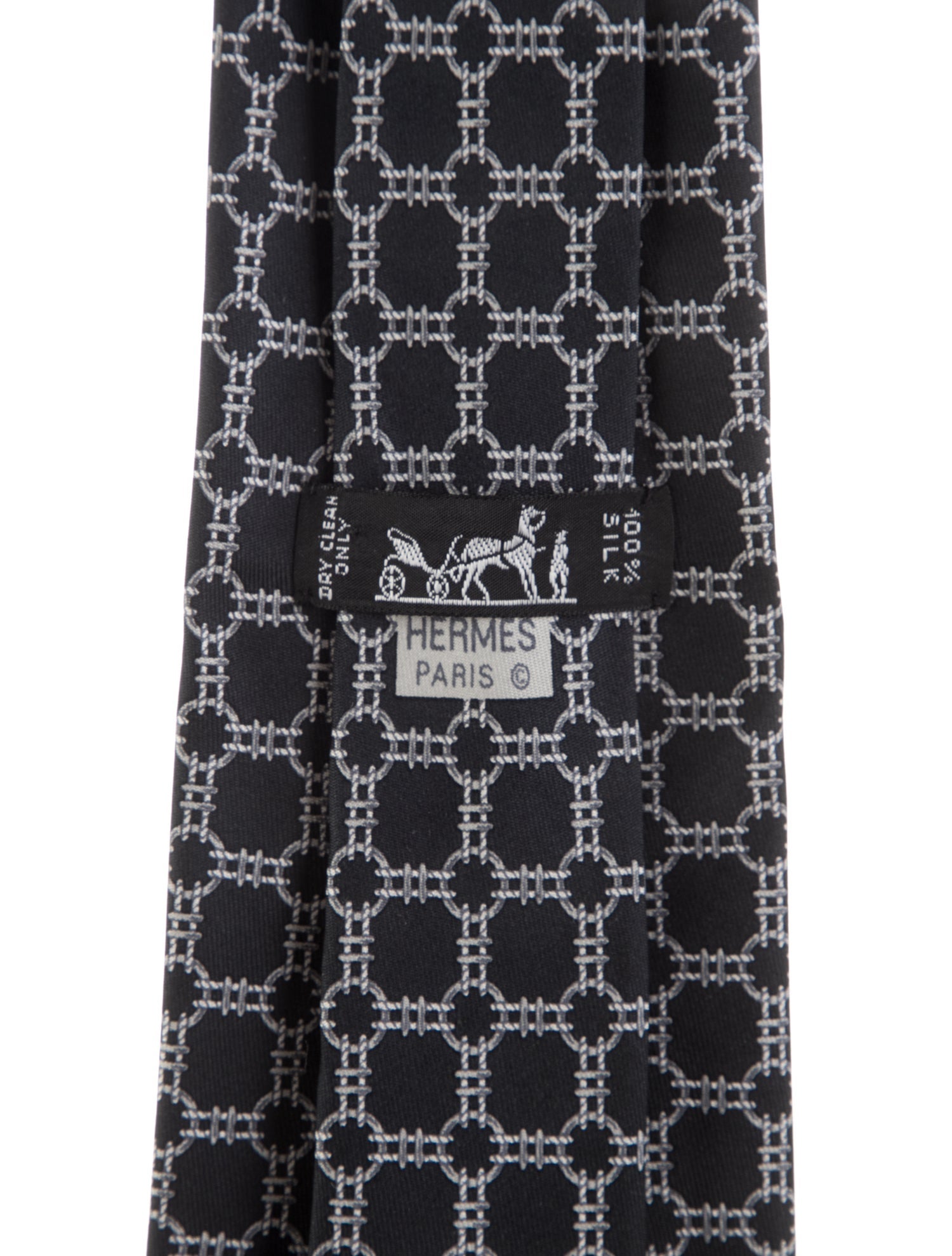 Hermès Patterned Silk Tie