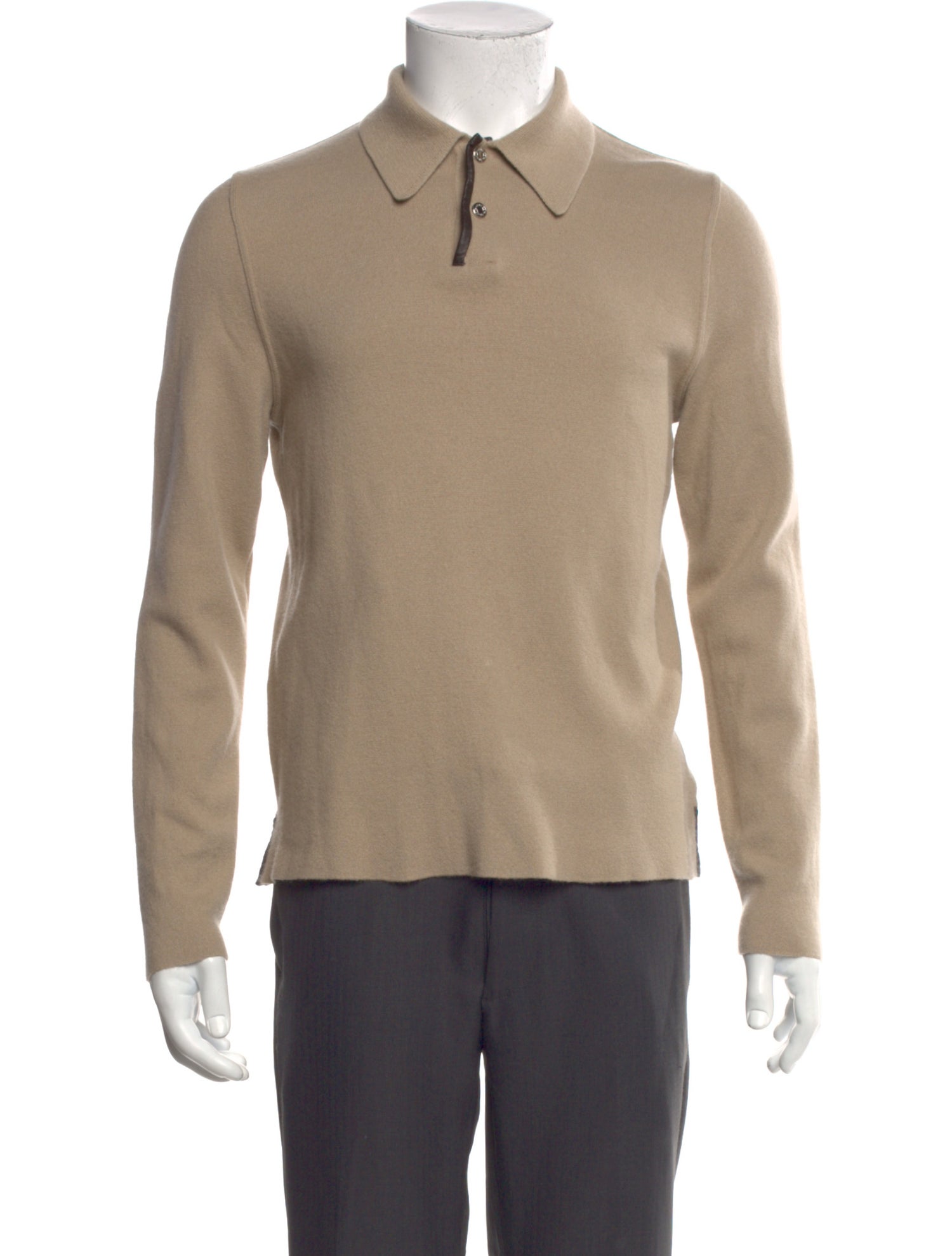 Hermès Merino Wool Mock Neck Polo Sweater