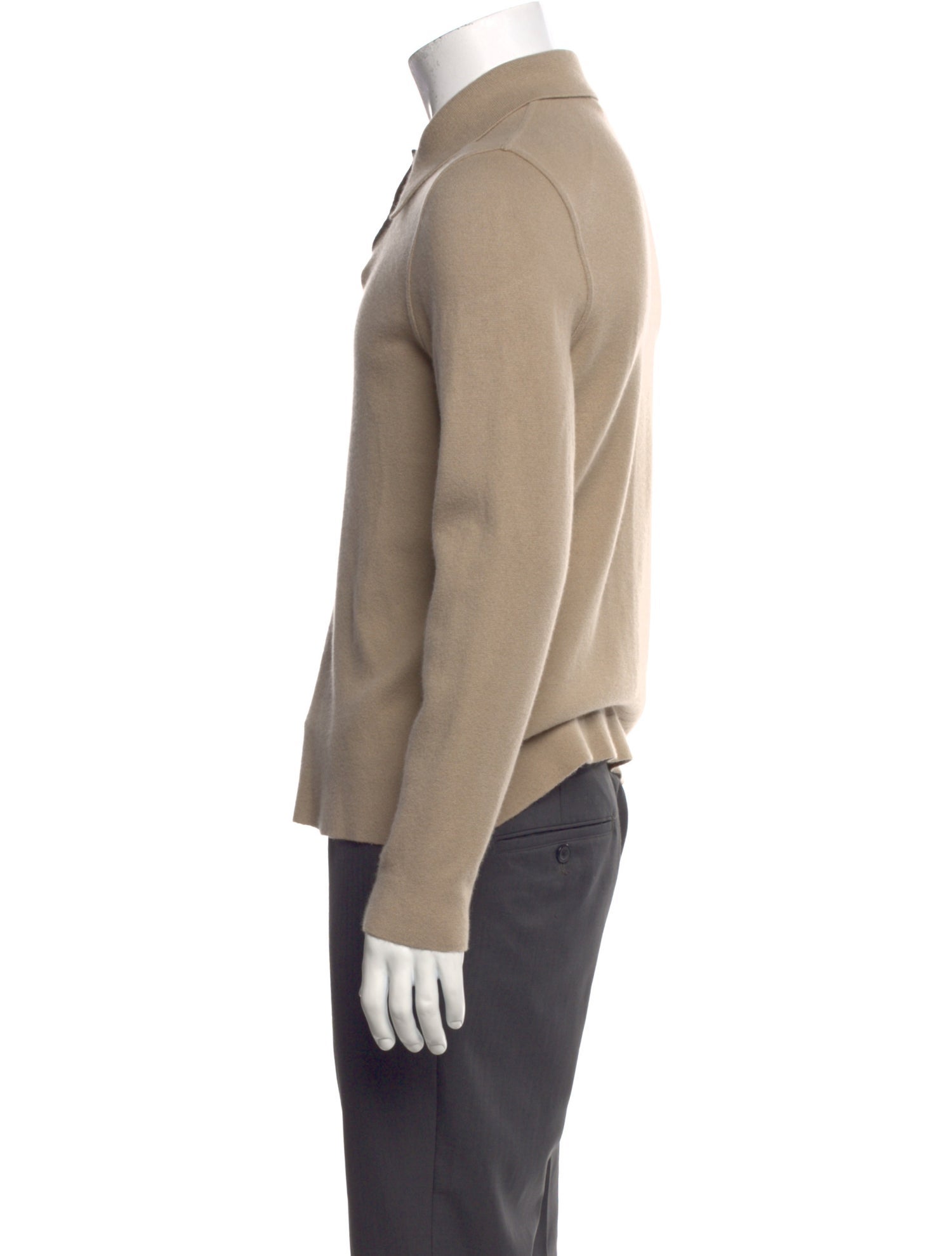 Hermès Merino Wool Mock Neck Polo Sweater
