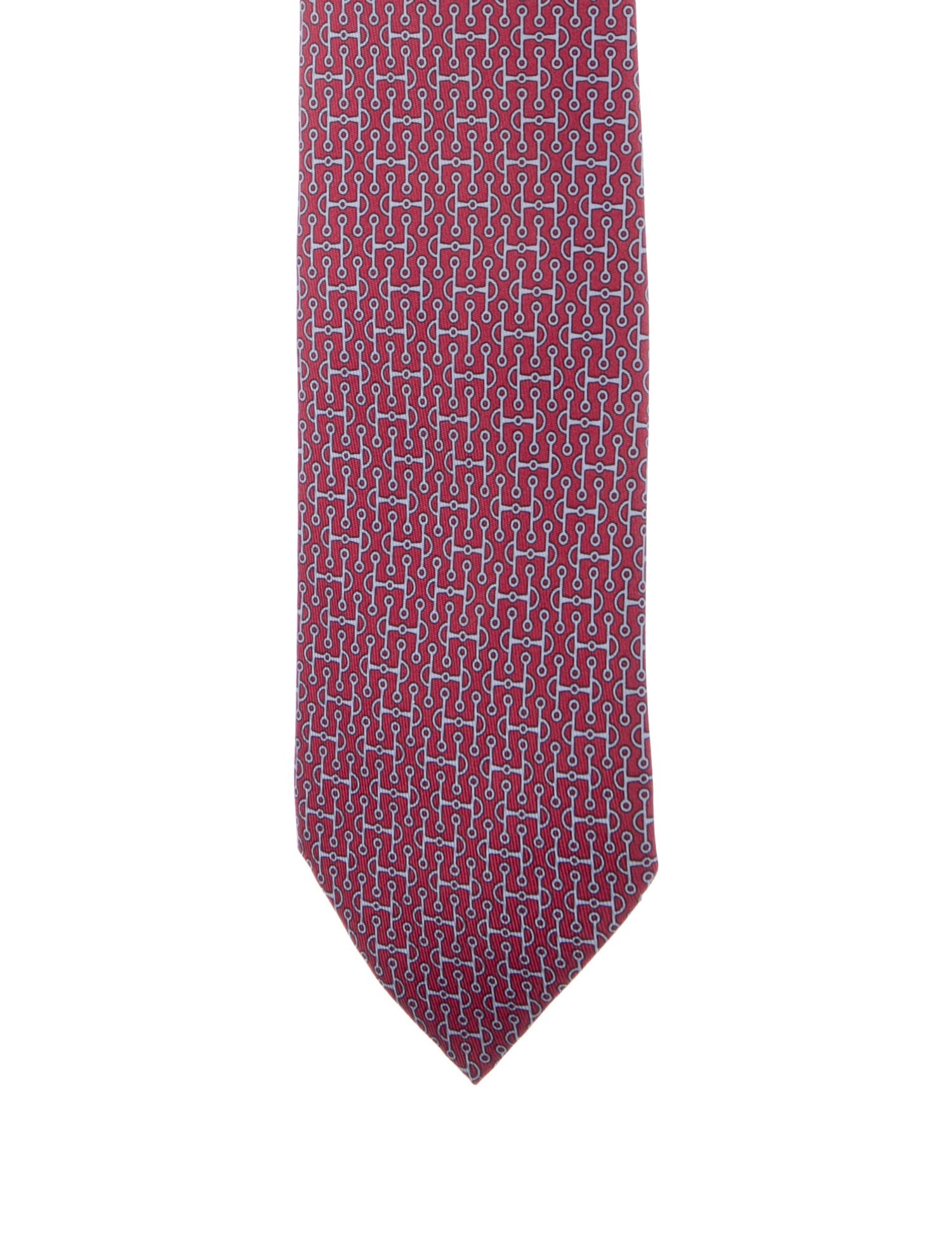Hermès Pattern Print Silk Tie