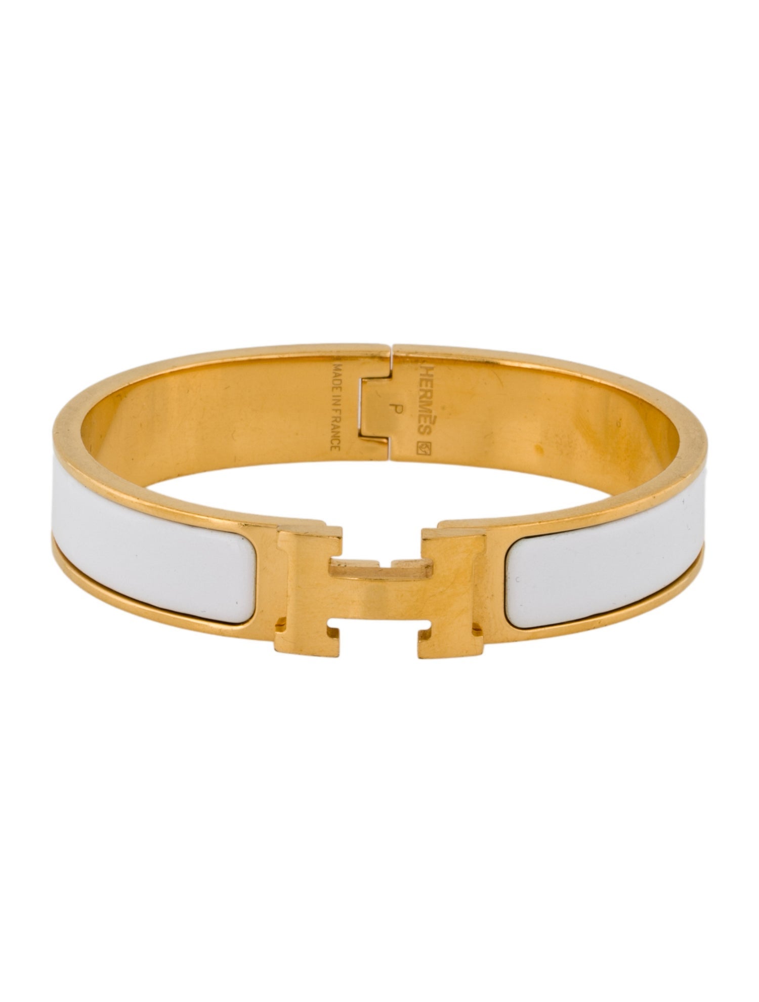 Hermès Clic H Enamel Bangle Bracelet