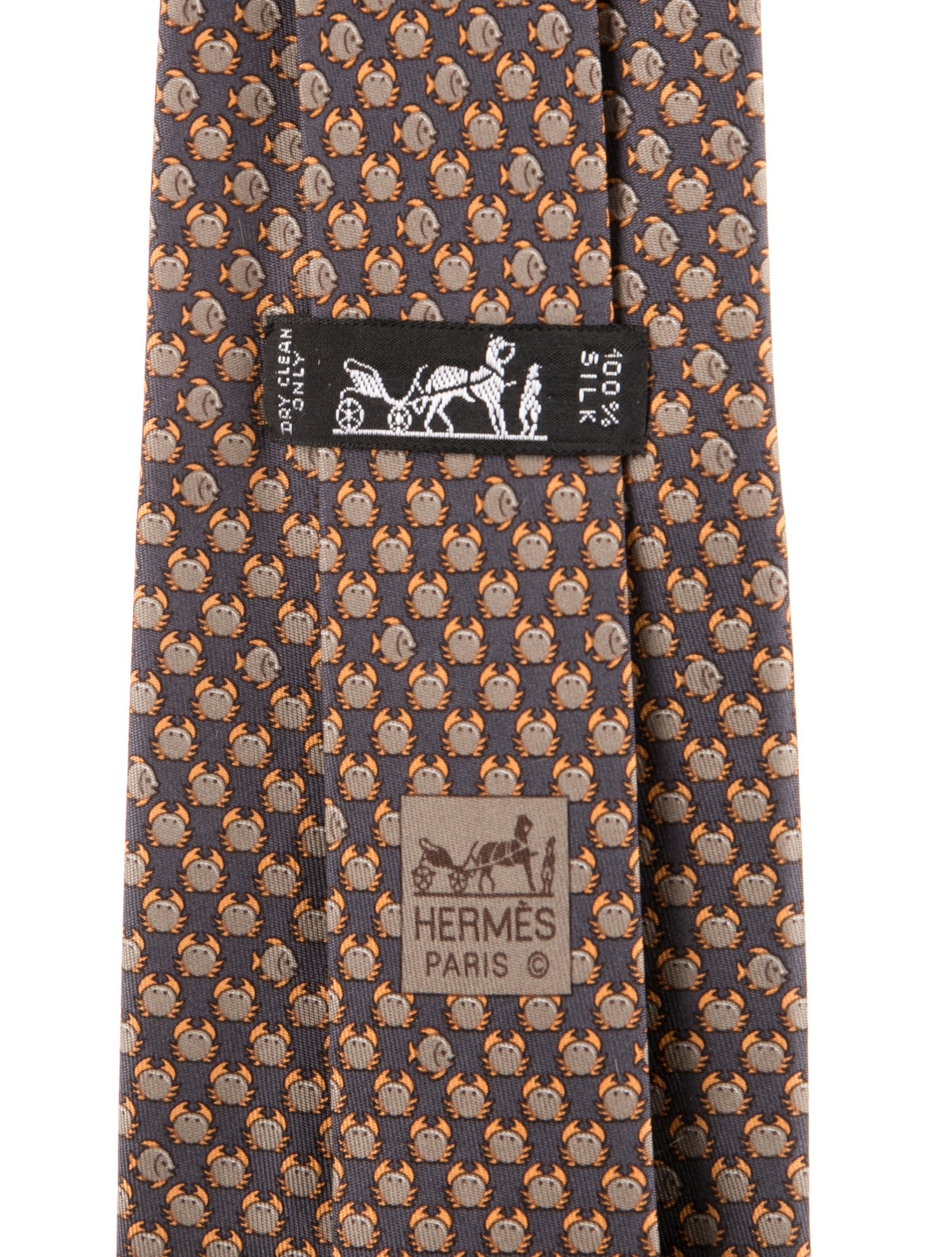 Hermès Pattern Print Silk Tie