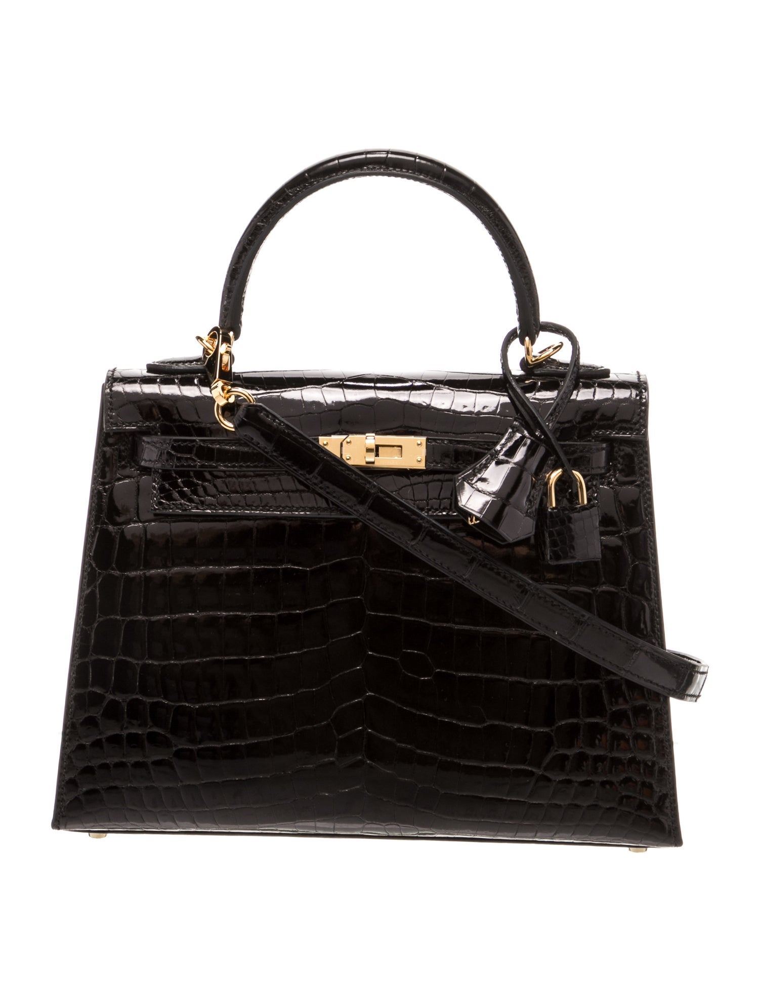 Hermès 2024 Shiny Niloticus Crocodile Kelly II Sellier 25