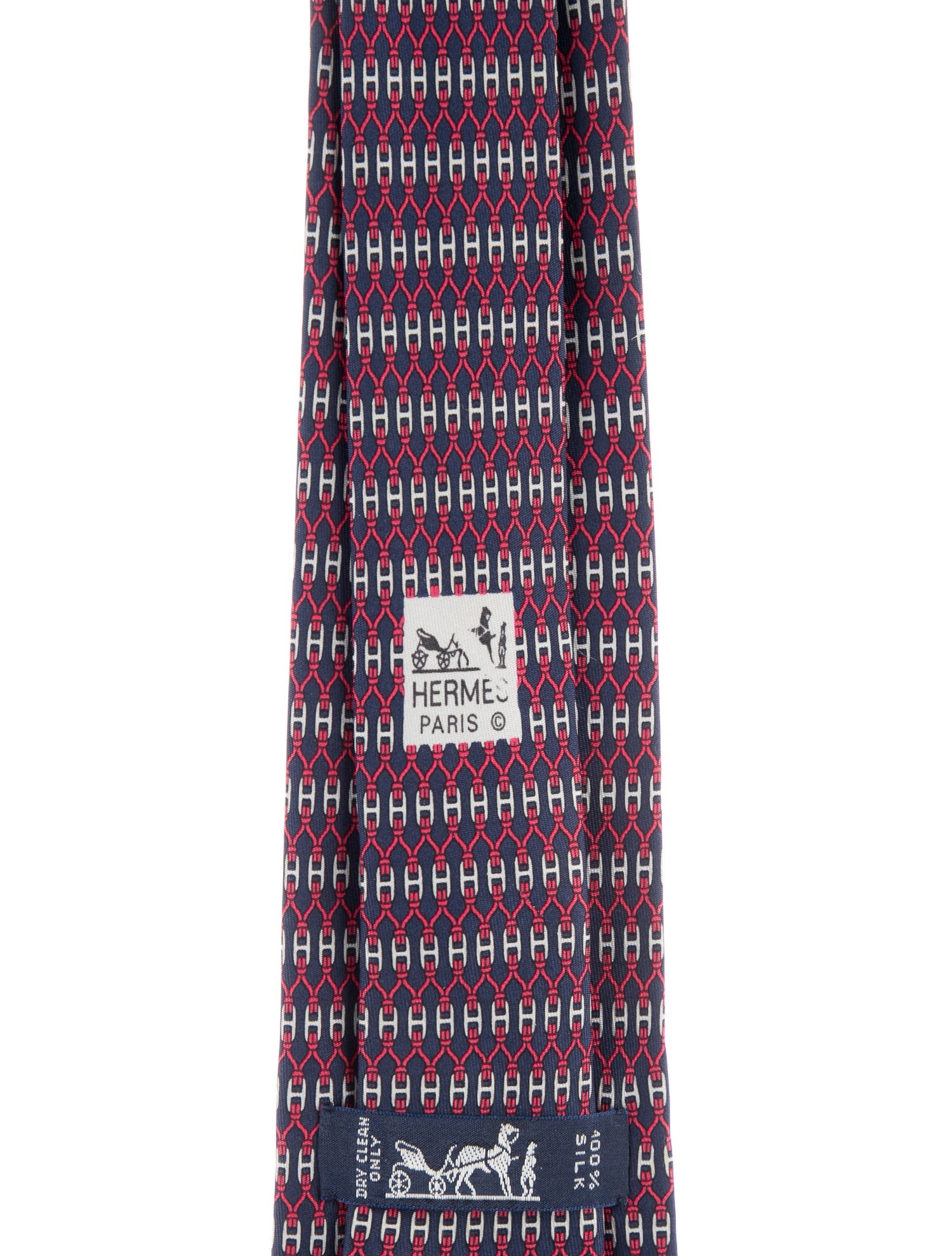 Hermès Pattern Print Silk Tie
