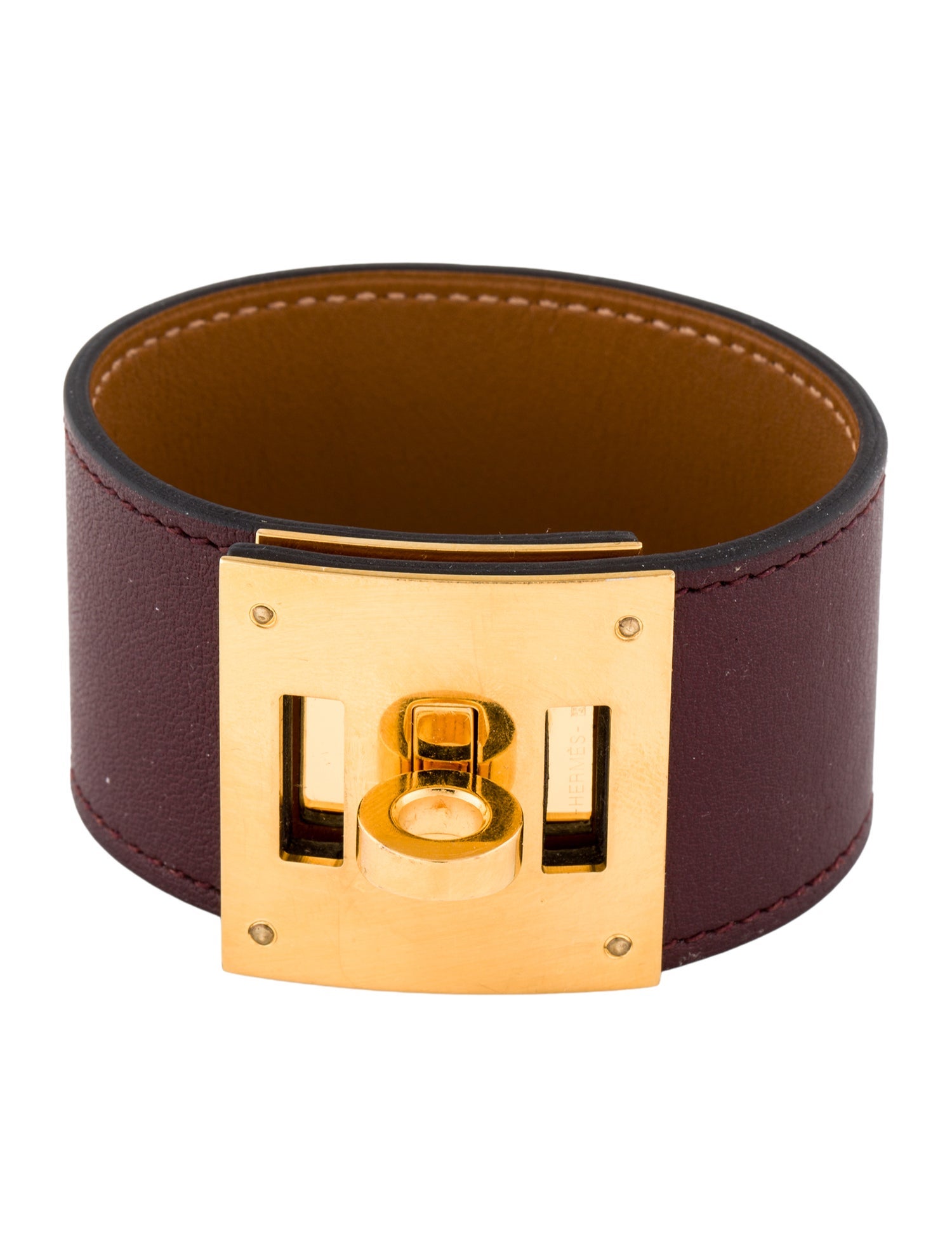 Hermès Leather Kelly Dog Wrap Bracelet