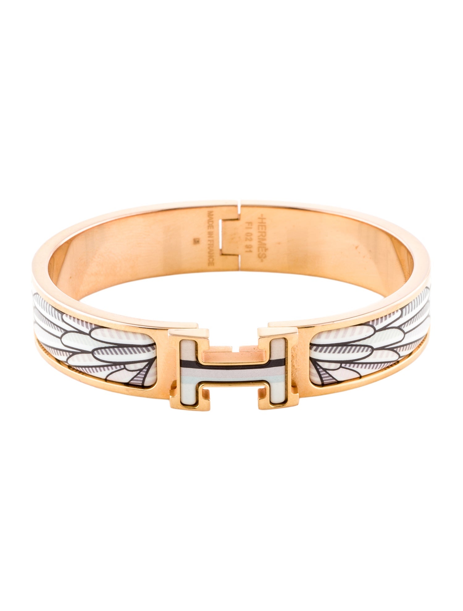 Hermès Enamel Clic H Pegasus Pop Bracelet