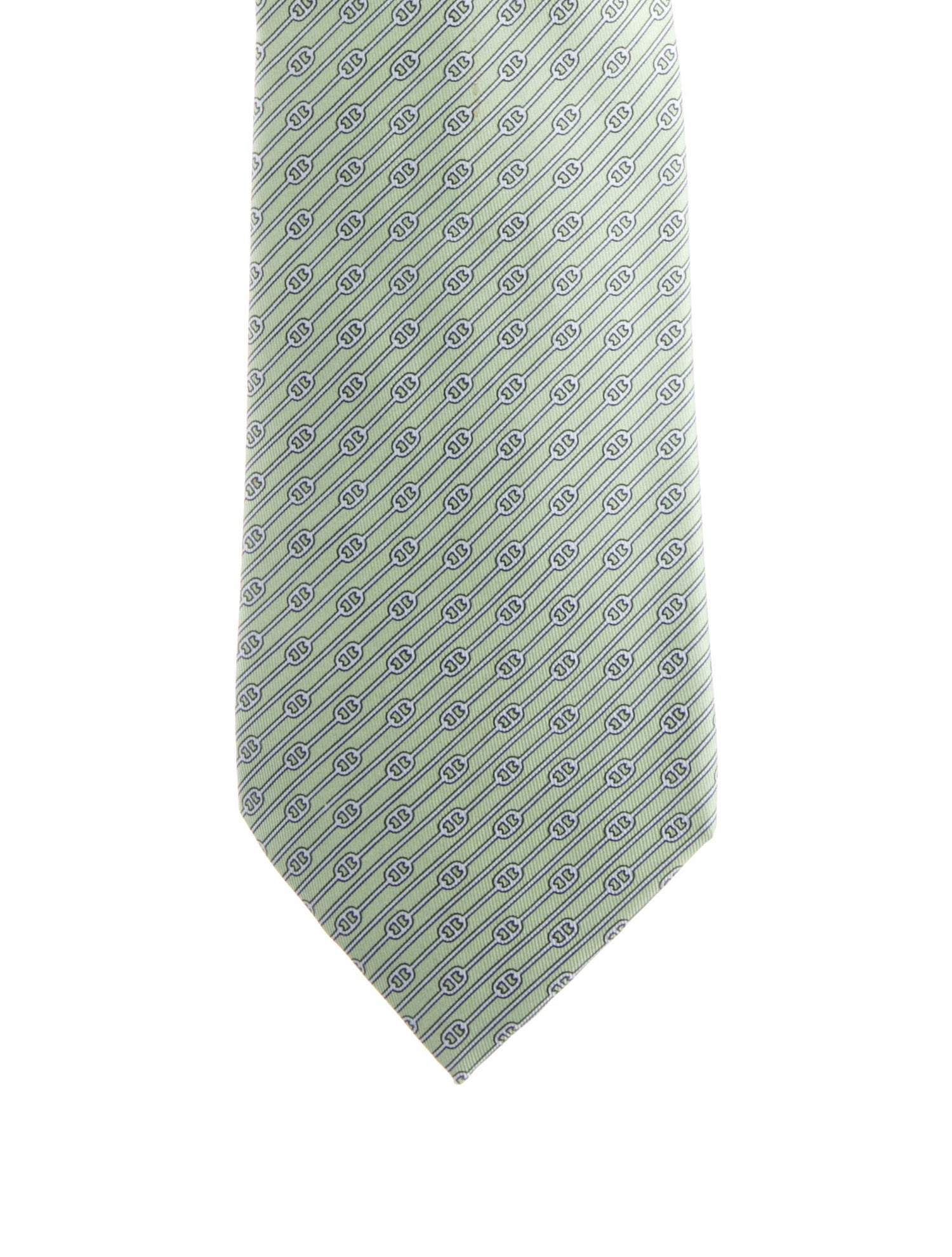 Hermès Pattern Print Silk Tie