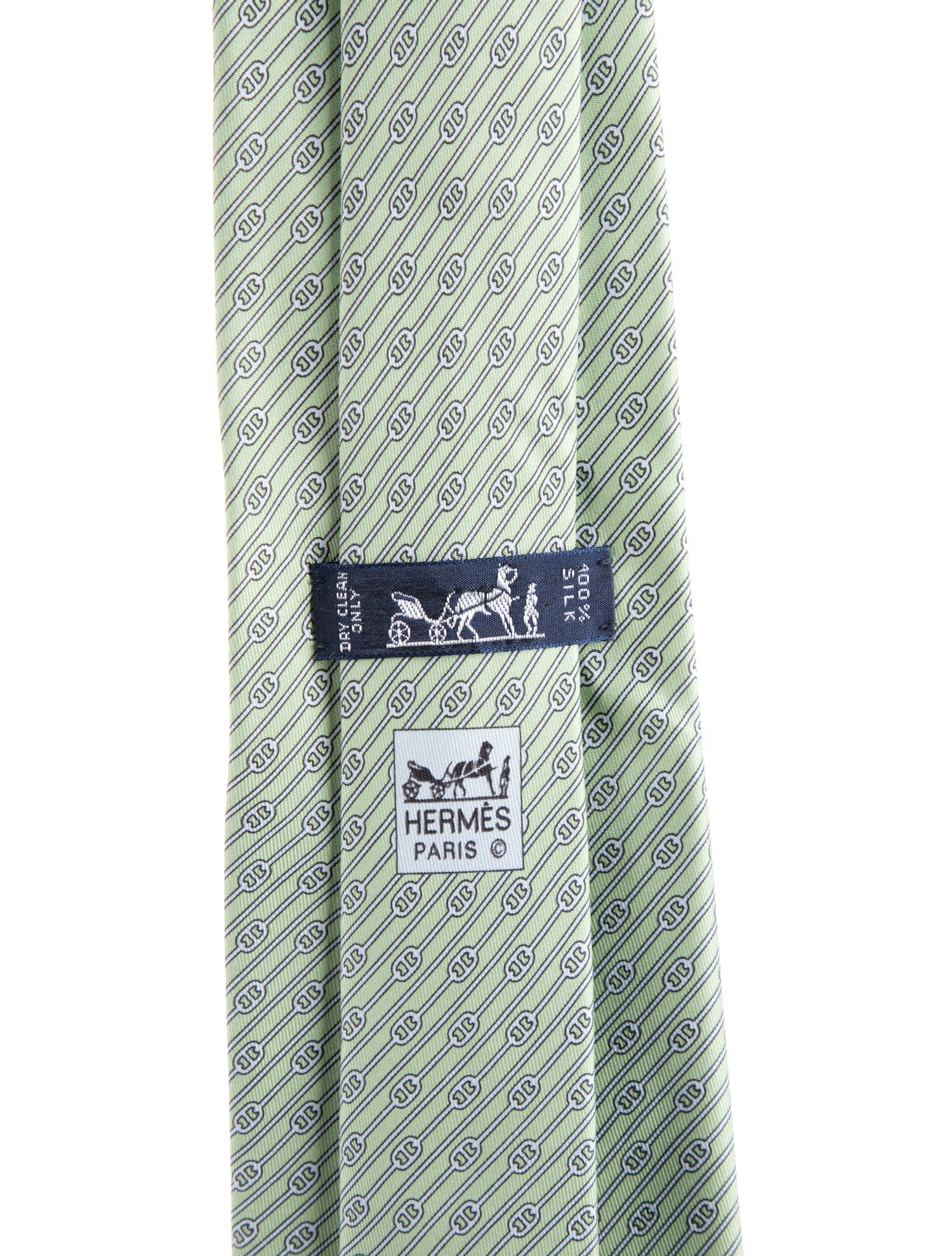 Hermès Pattern Print Silk Tie