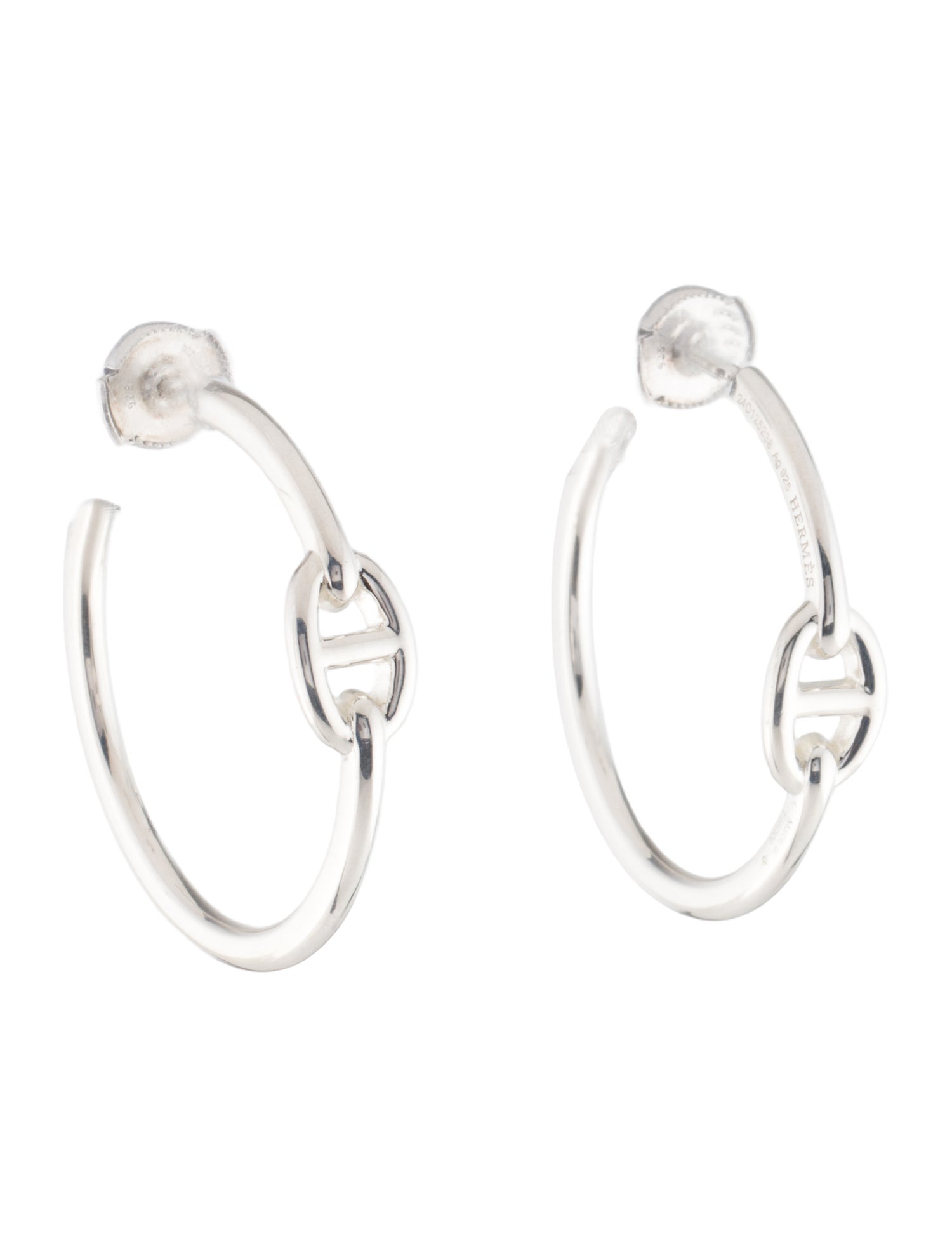 Hermès Chaine d'ancre Enchainee Earrings, Small Model