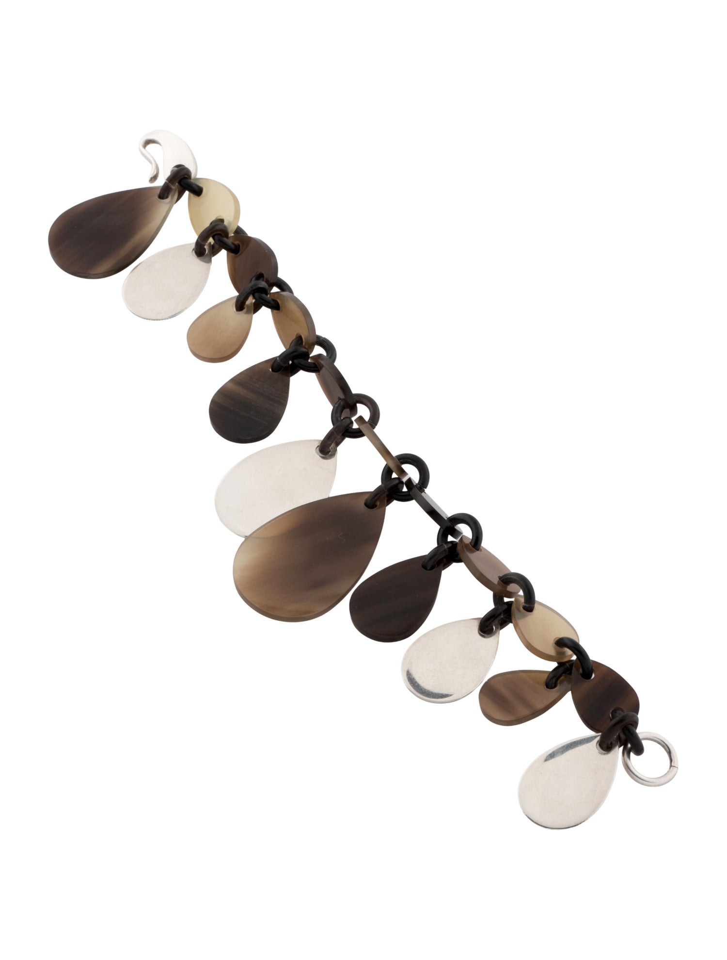 Hermès Lacquered Horn & Wood Station Bracelet