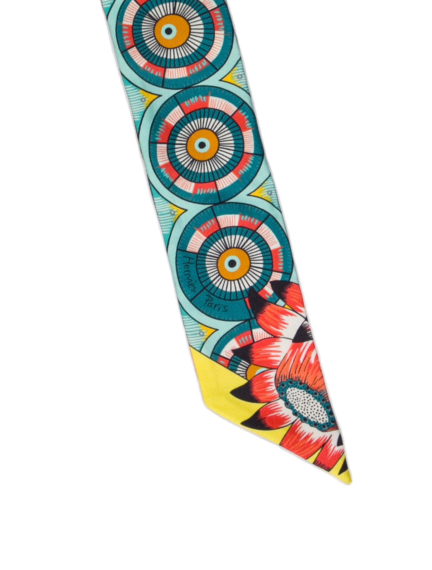 Hermès Savana Dance Silk Twilly Scarf