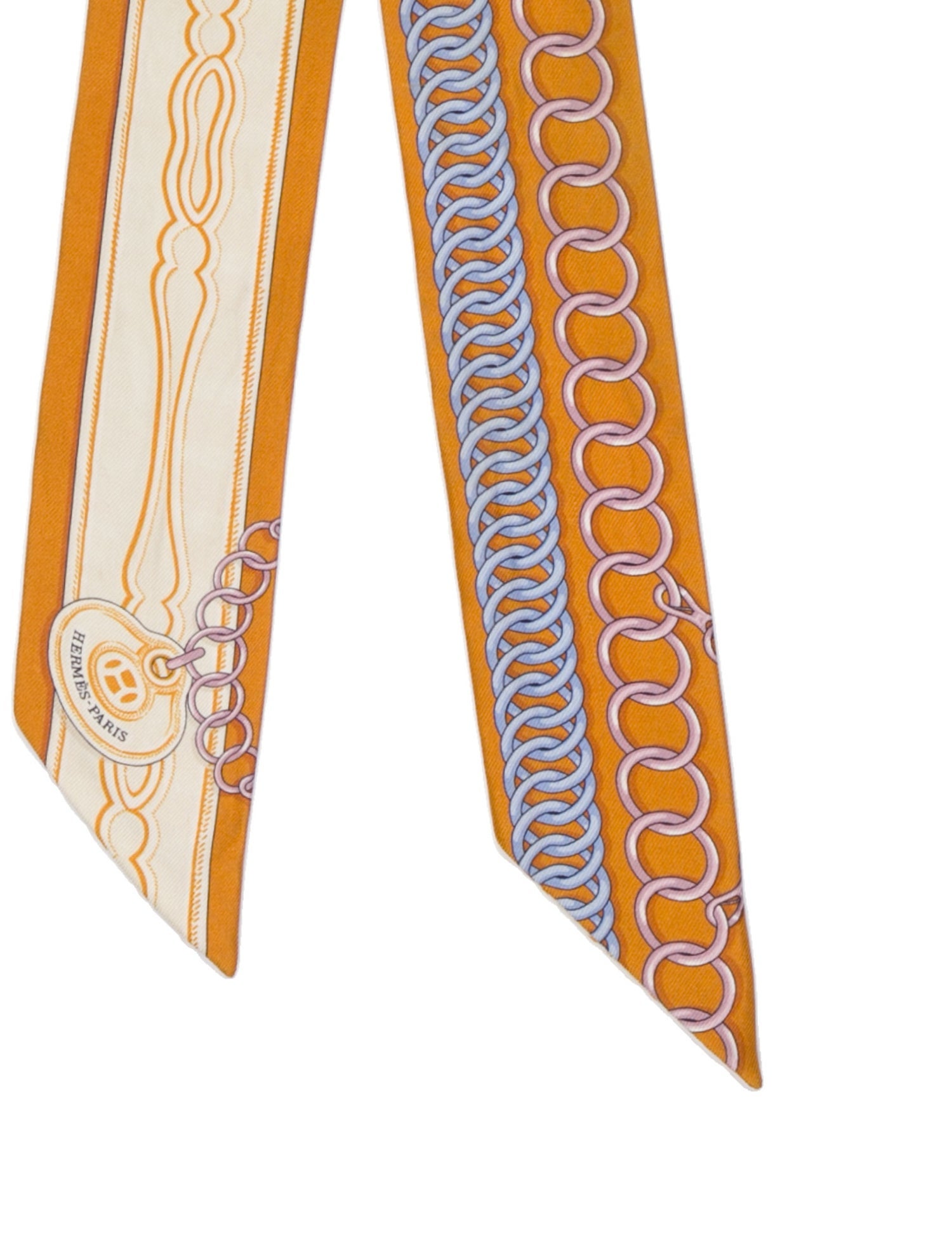 Hermès Maillons Silk Twilly Scarf