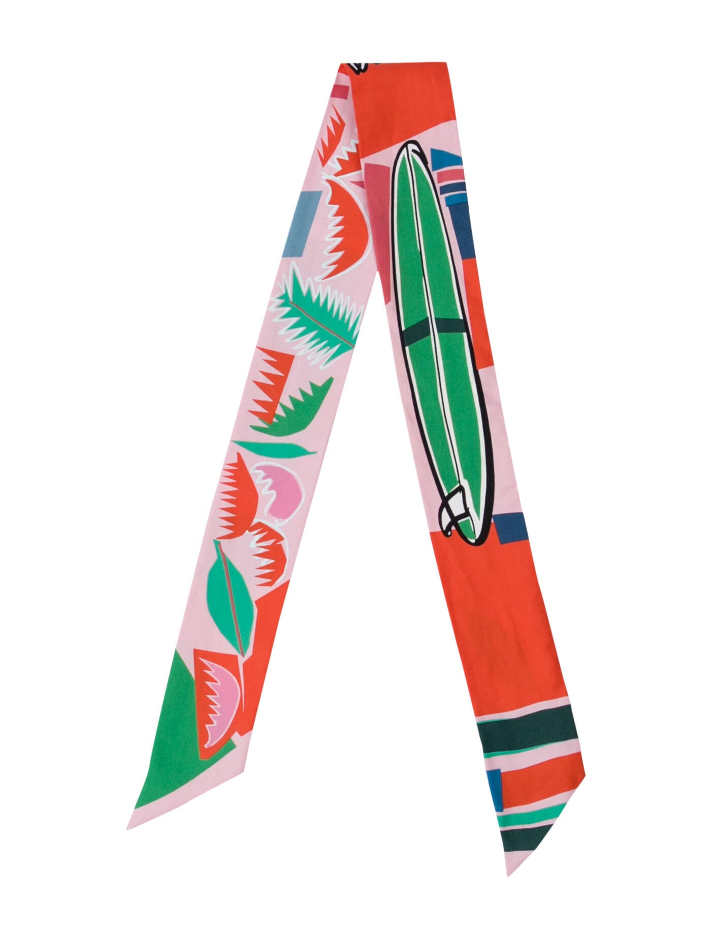 Hermès Sea Surf and Fun Silk Twilly Scarf