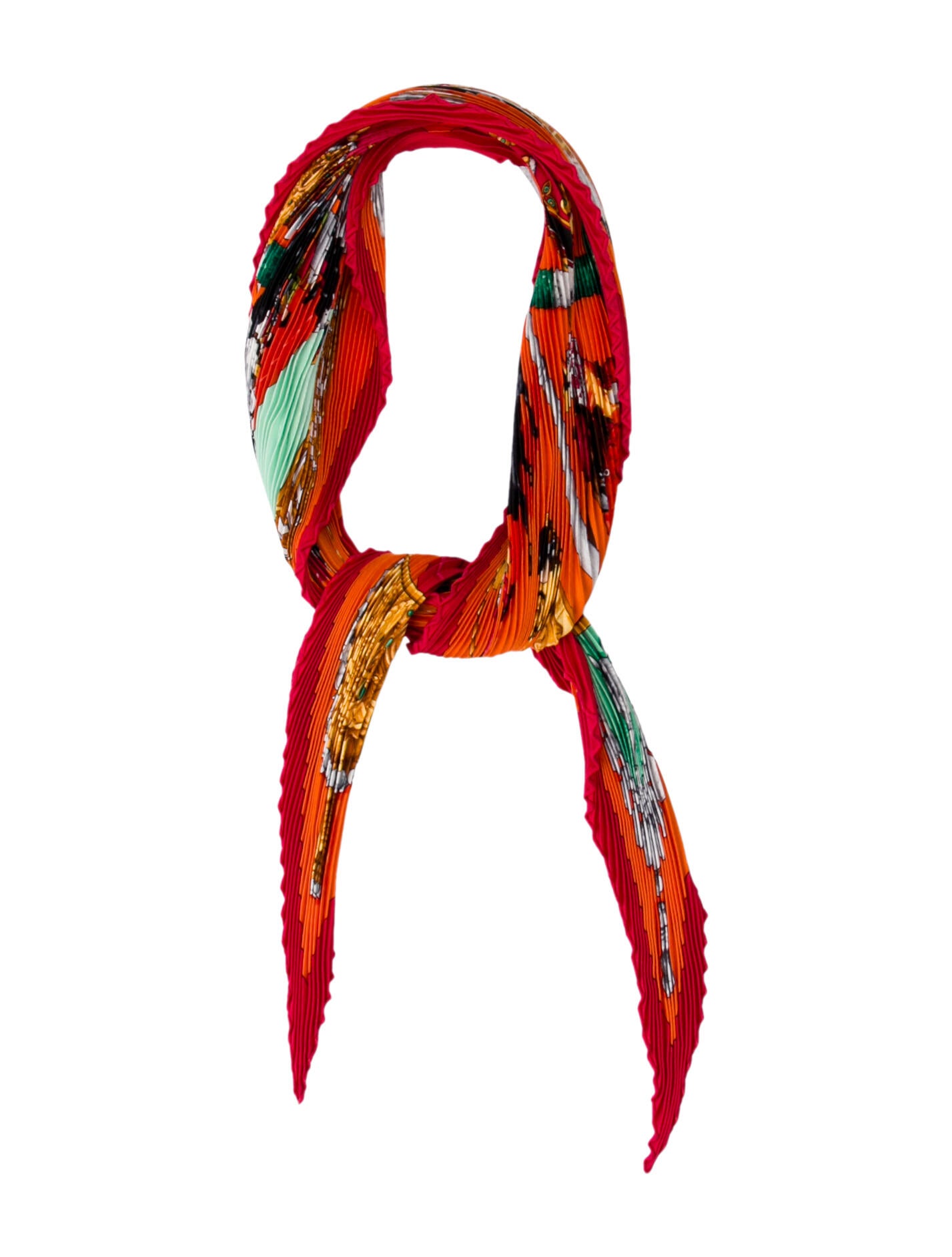 Hermès Plaza de Toros Silk Plissé Scarf