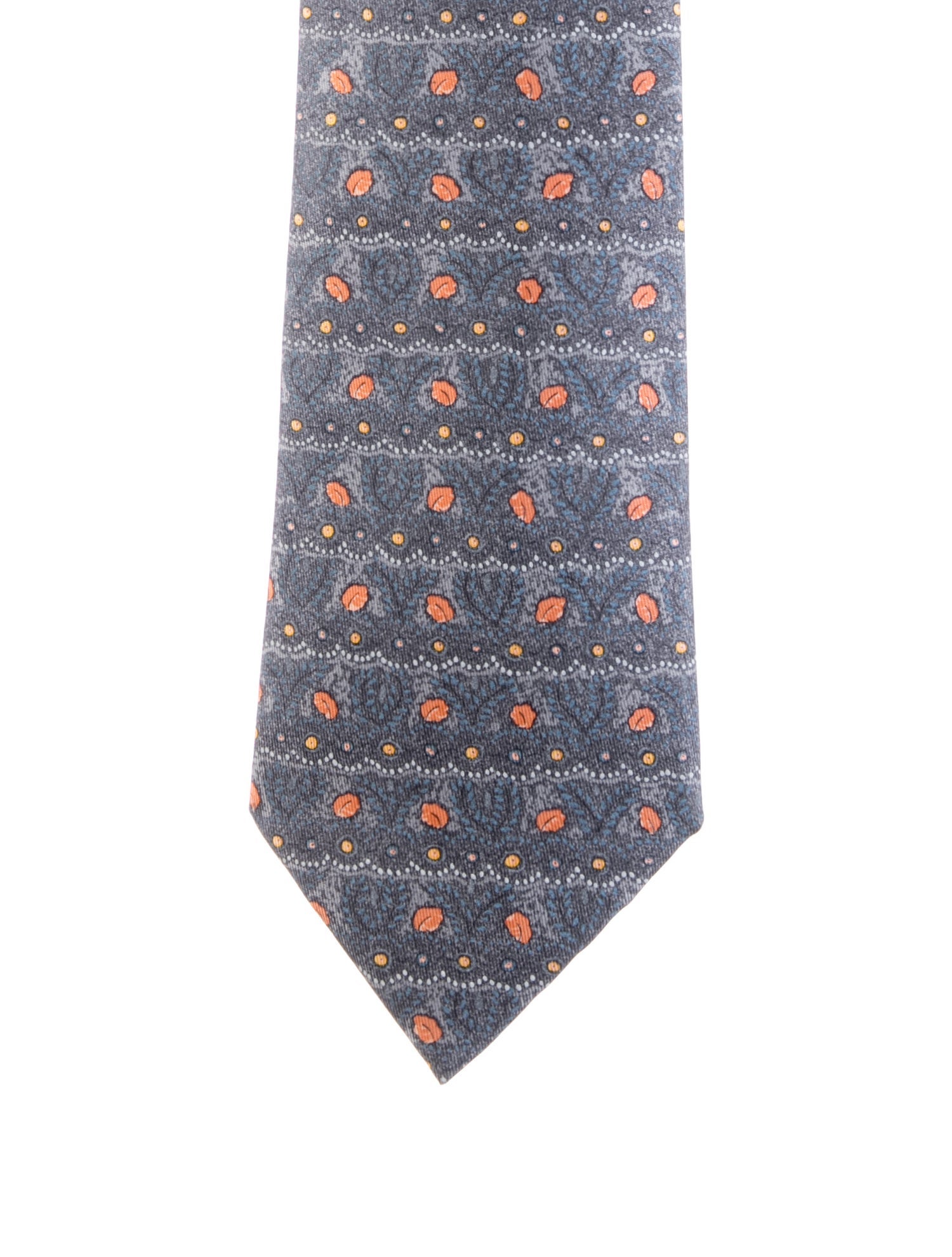 Hermès Pattern Print Silk Tie