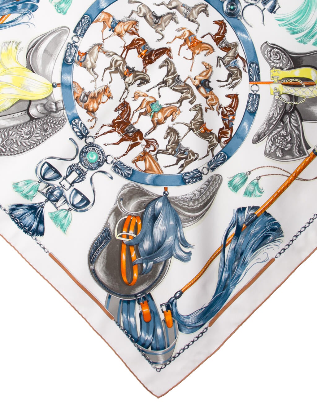 Hermès Cavalcades Silk Scarf