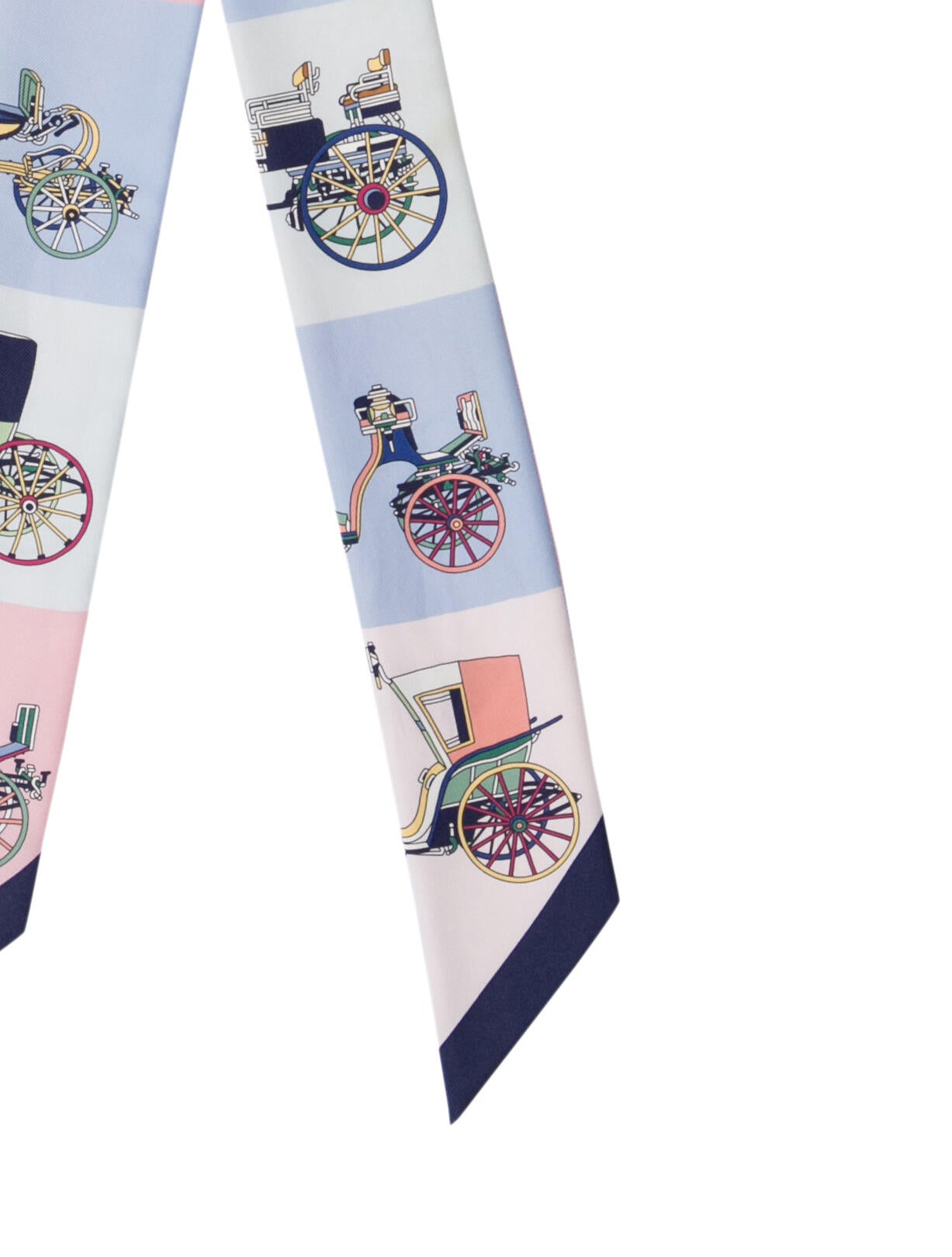 Hermès Les Voitures Exquises Silk Twilly Scarf